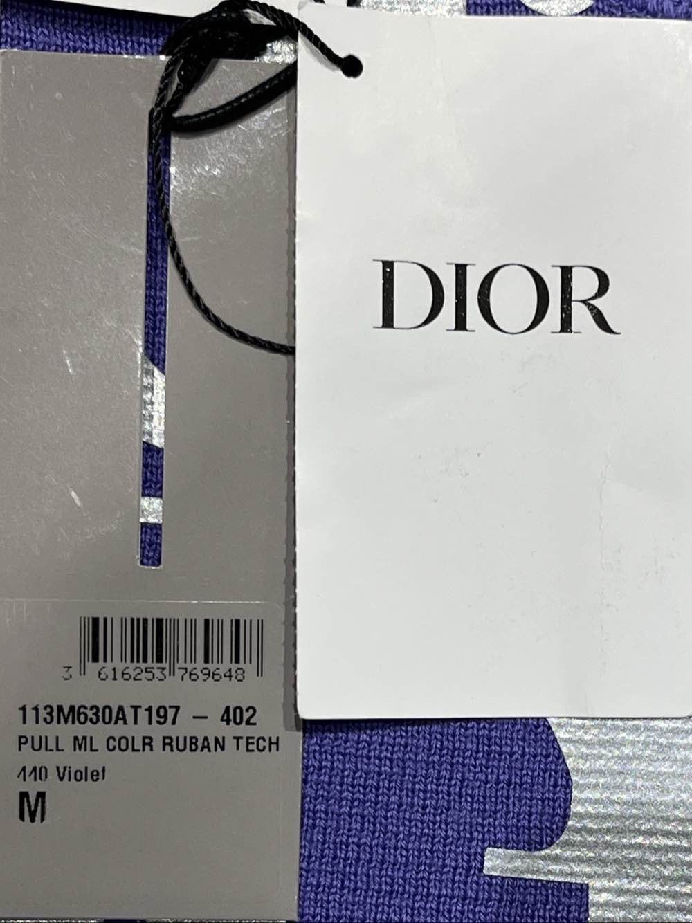 Dior Dior Oblique Knit Sweater Purple Size M Size US M / EU 48-50 / 2 - 5 Thumbnail