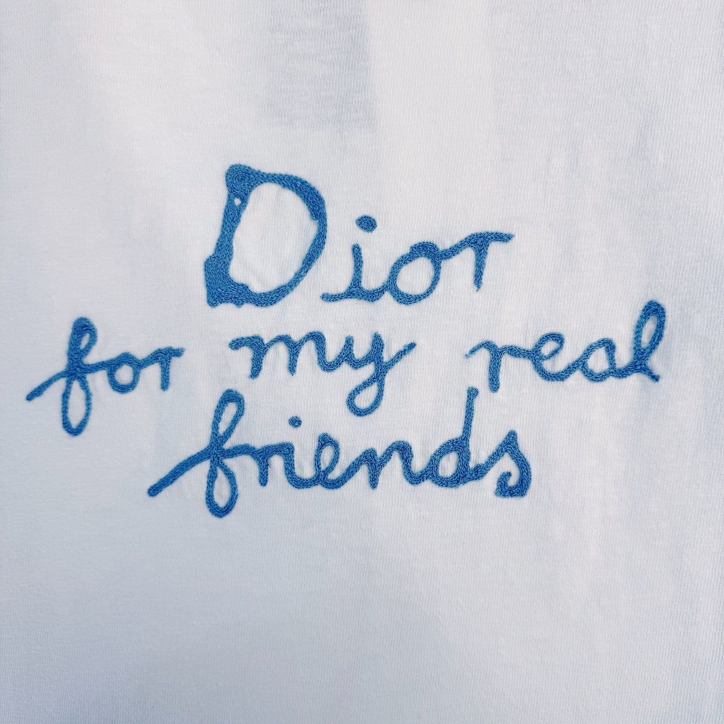 Dior Dior For My Real Friends Embroidered T-Shirt Size S Size US S / EU 44-46 / 1 - 5 Thumbnail