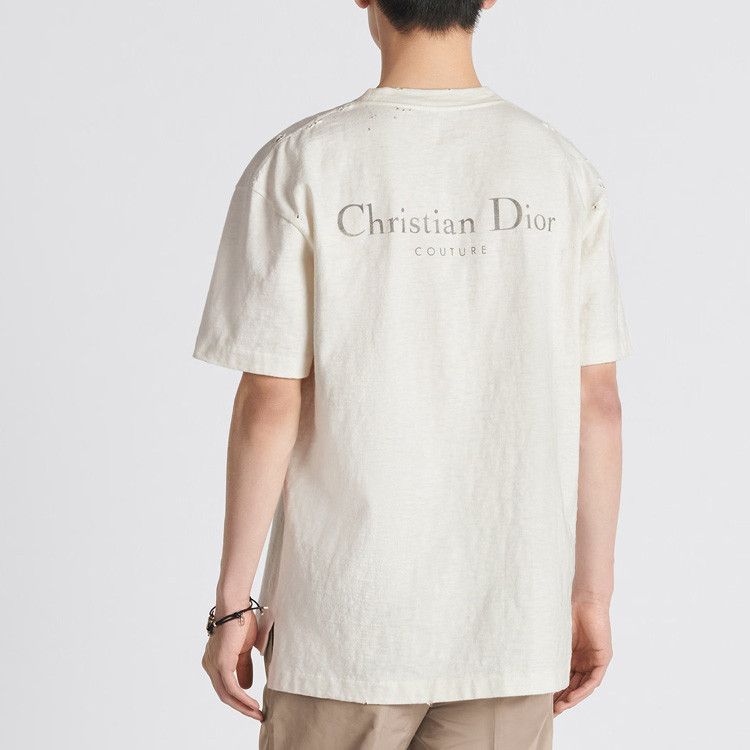 Dior Dior Distressed Logo T-Shirt Size M Size US M / EU 48-50 / 2 - 6 Thumbnail
