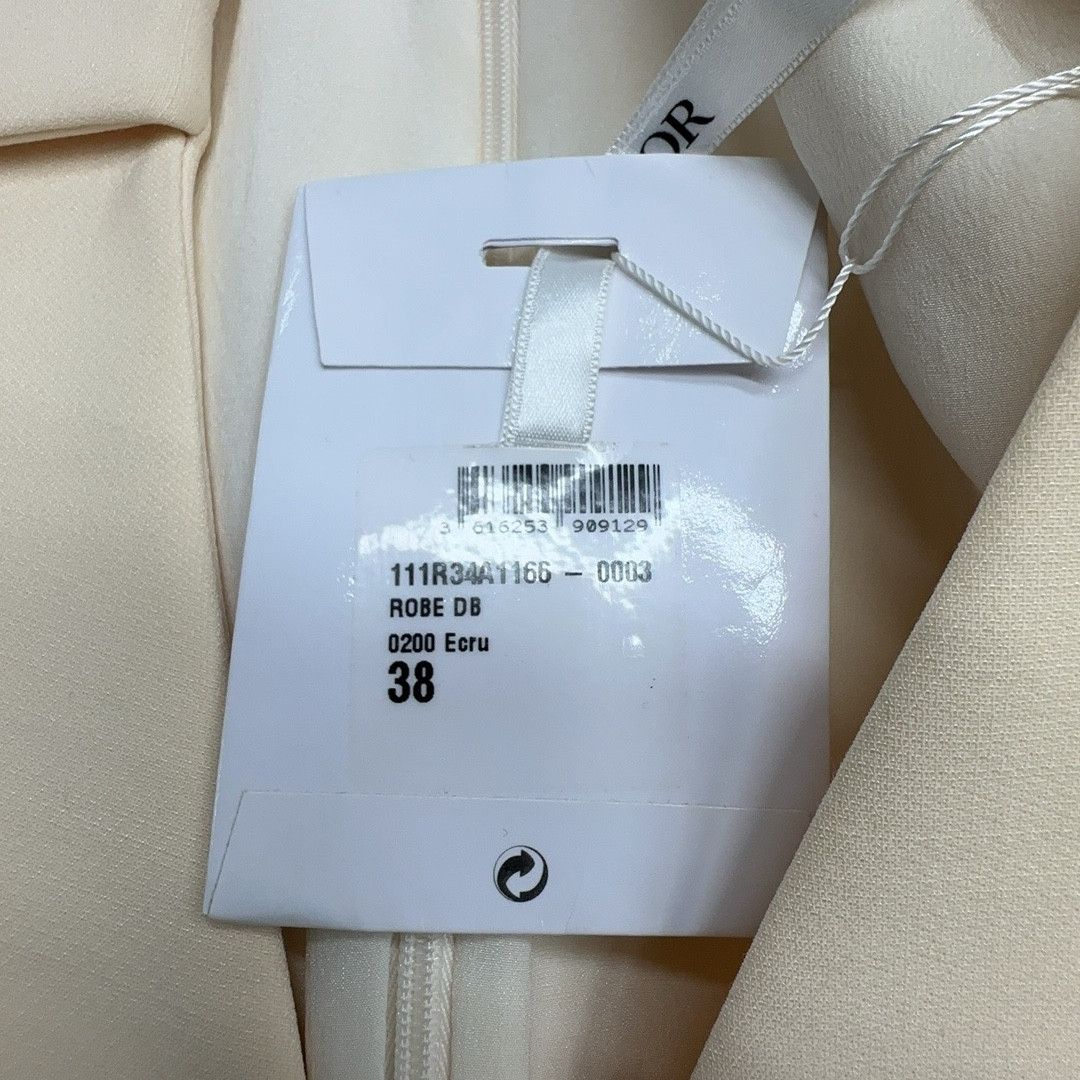 Dior Christian Dior Wool Silk Mini Dress Beige Size 38 Size S / US 4 / IT 40 - 4 Thumbnail