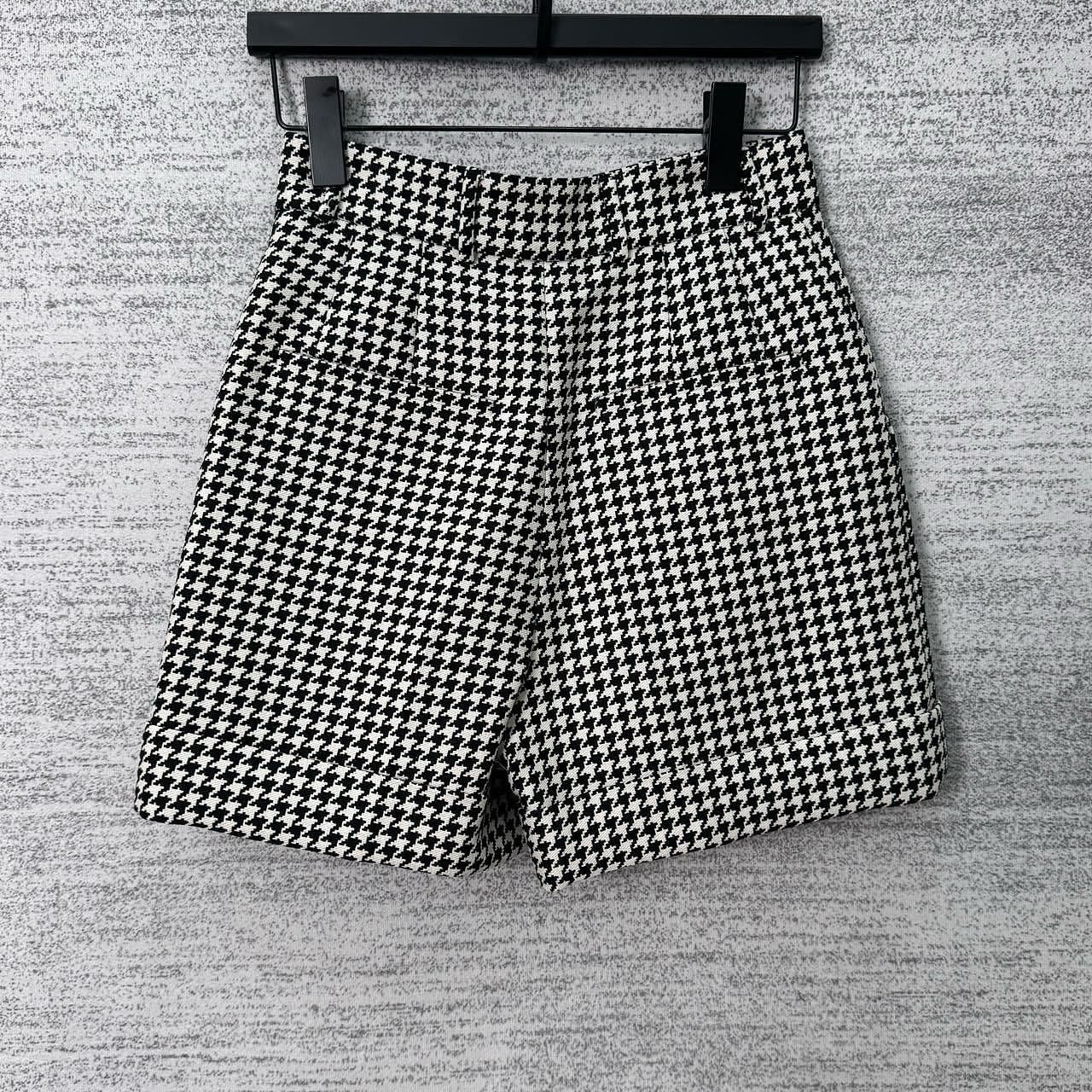 Dior Christian Dior Houndstooth Shorts Size 32 Size 24" / US 00 / IT 34 - 2 Thumbnail