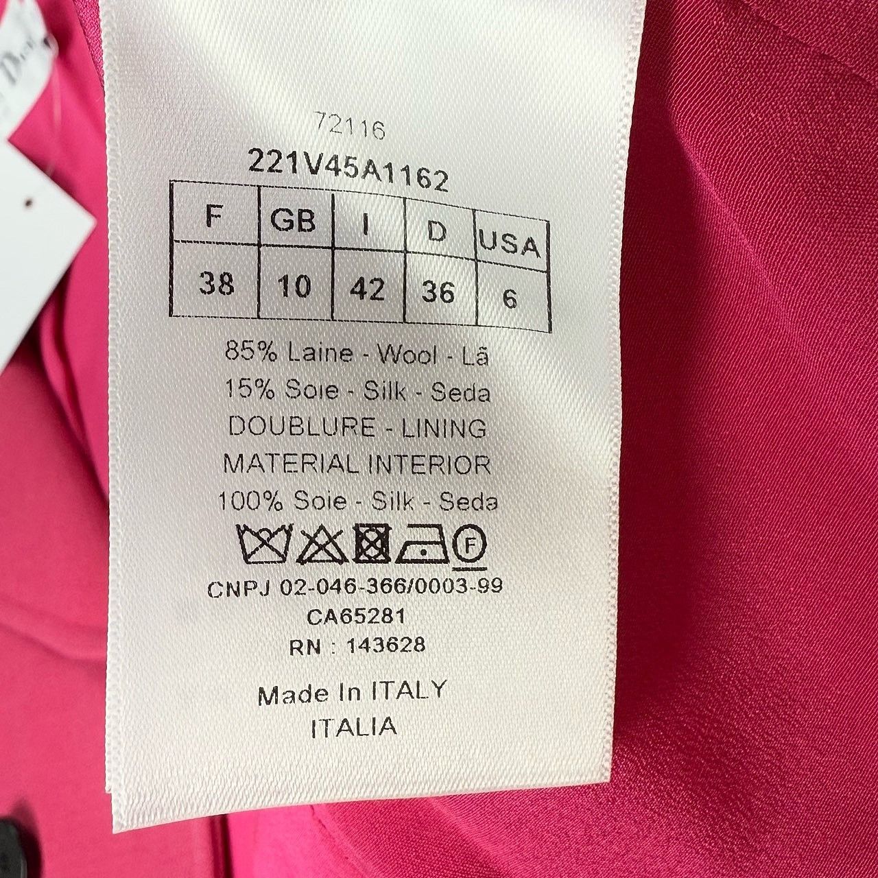 Dior Christian Dior Pink Wool Blend Blazer Size 38 Size S / US 4 / IT 40 - 4 Thumbnail