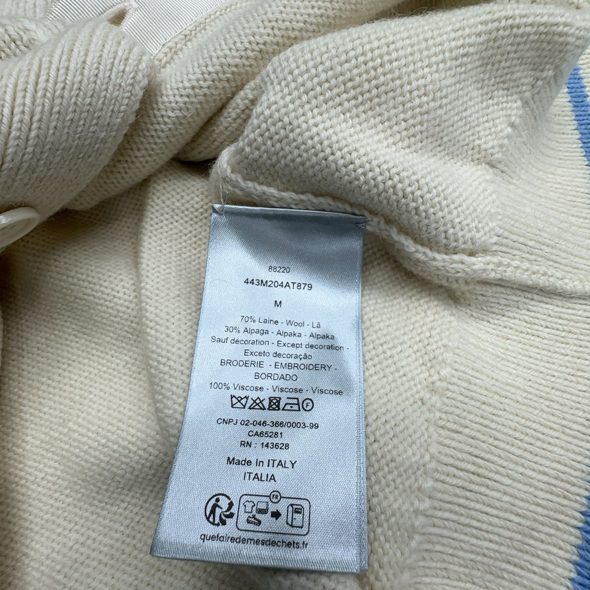 Dior Dior Logo Embroidered Cardigan Size M Size US M / EU 48-50 / 2 - 3 Thumbnail