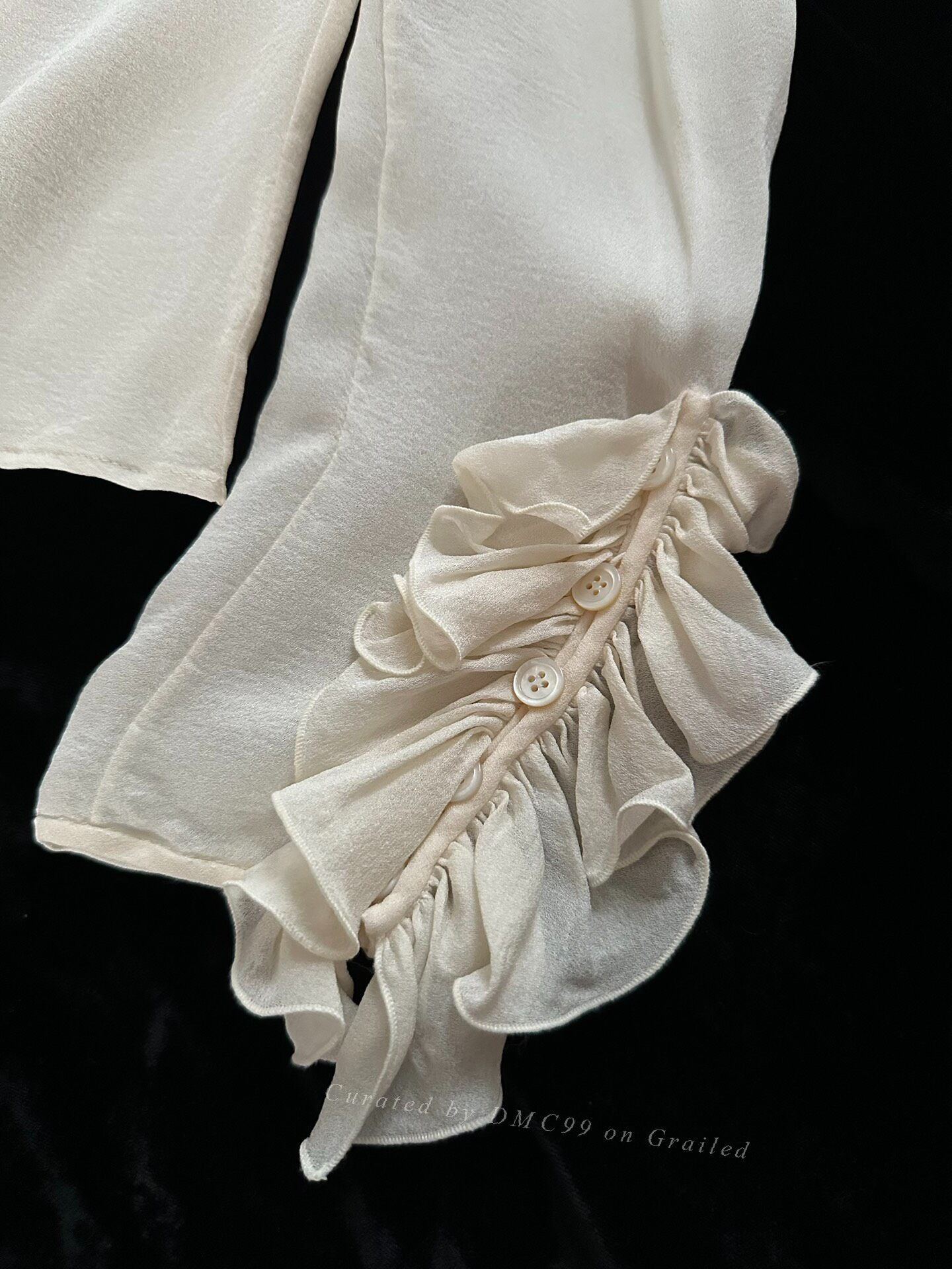 Valentino Valentino Vintage Silk Ruffle Shirt Size XS / US 0-2 / IT 36-38 - 6 Thumbnail