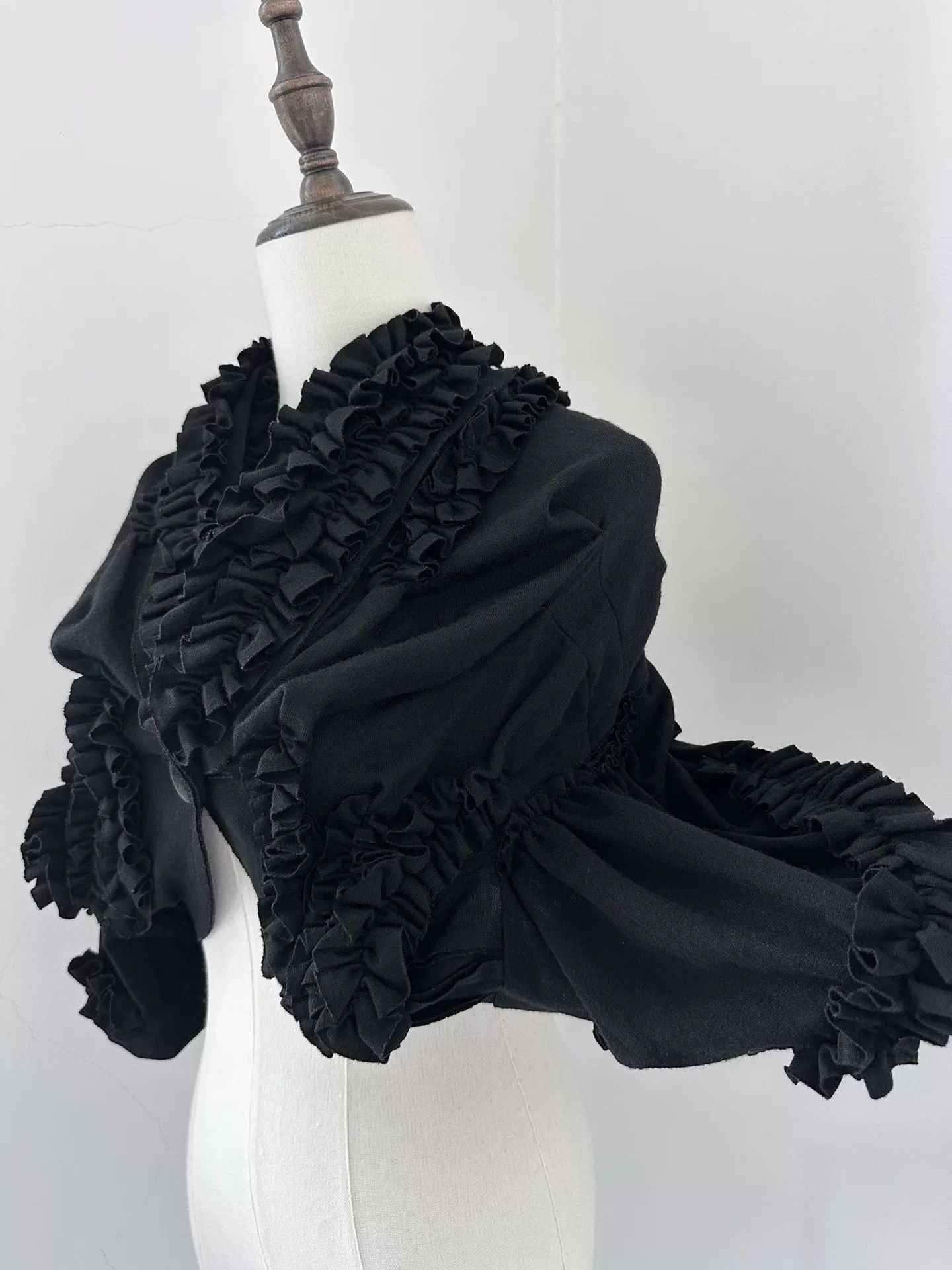 Comme des Garcons Comme des Garçons 2008 TAO Pleated Cape Coat Size S / US 4 / IT 40 - 3 Thumbnail