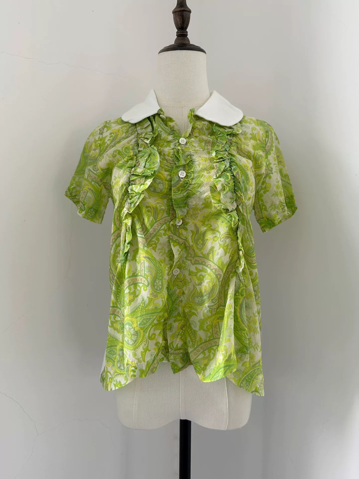 Rei Kawakubo Comme des Garçons 2015 Tricot Short-Sleeve Shirt Size S / US 4 / IT 40 - 6 Thumbnail