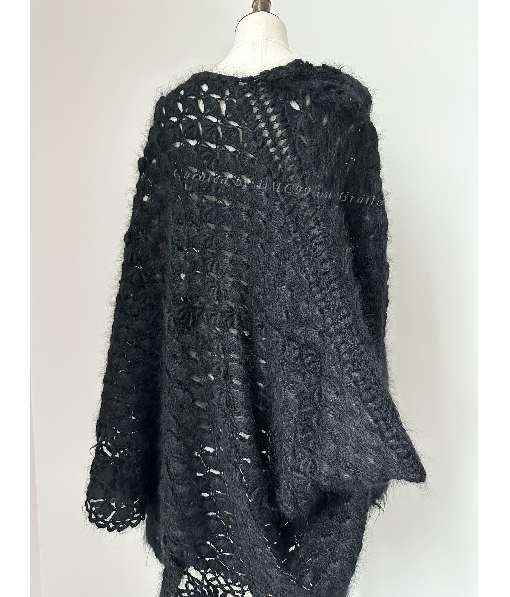 Rei Kawakubo Comme des Garçons Tricot Knit Shawl Cardigan Size M / US 6-8 / IT 42-44 - 6 Thumbnail