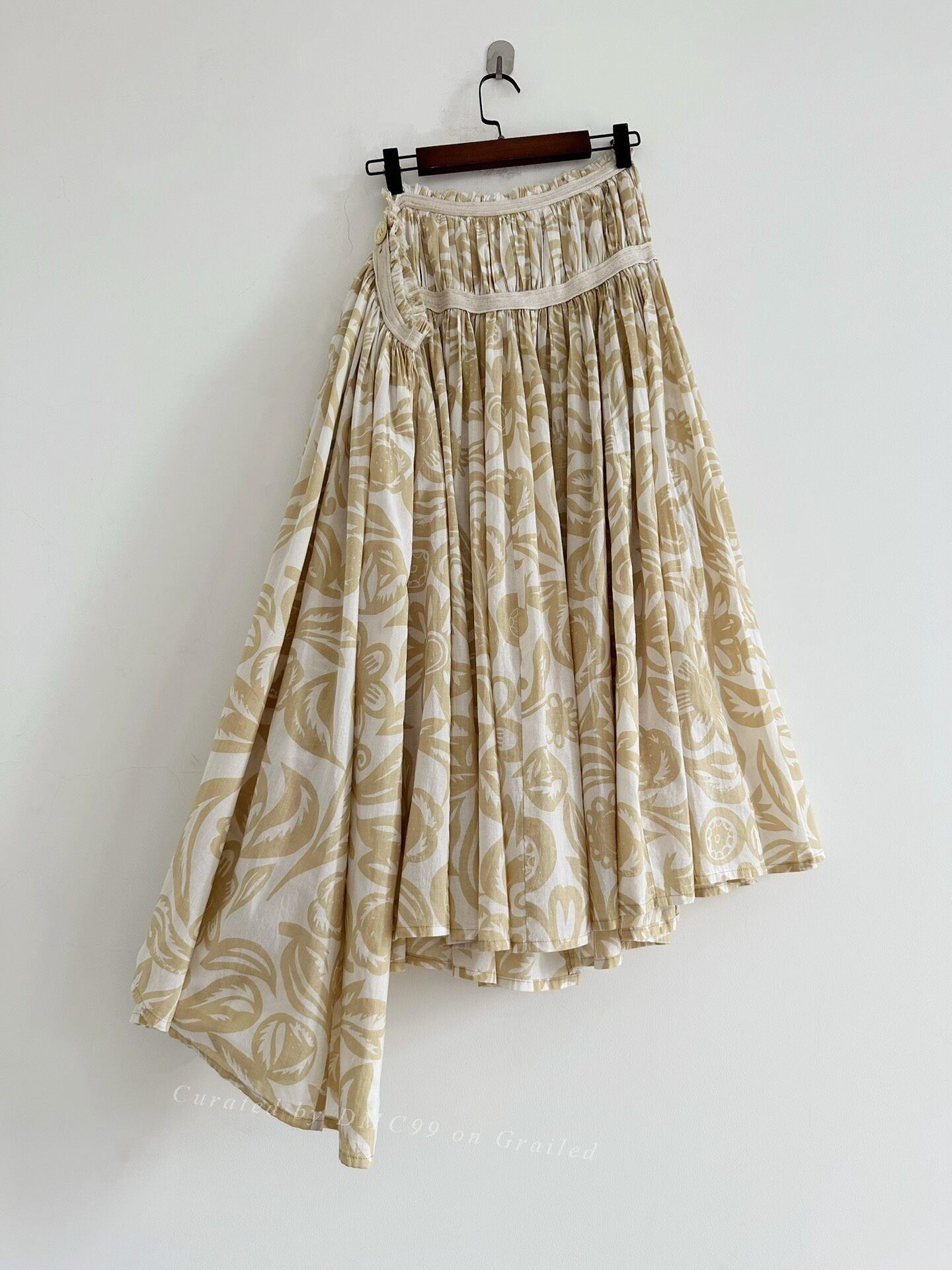 Yohji Yamamoto Yohji Yamamoto Y's Printed Skirt Size 22" - 2 Thumbnail