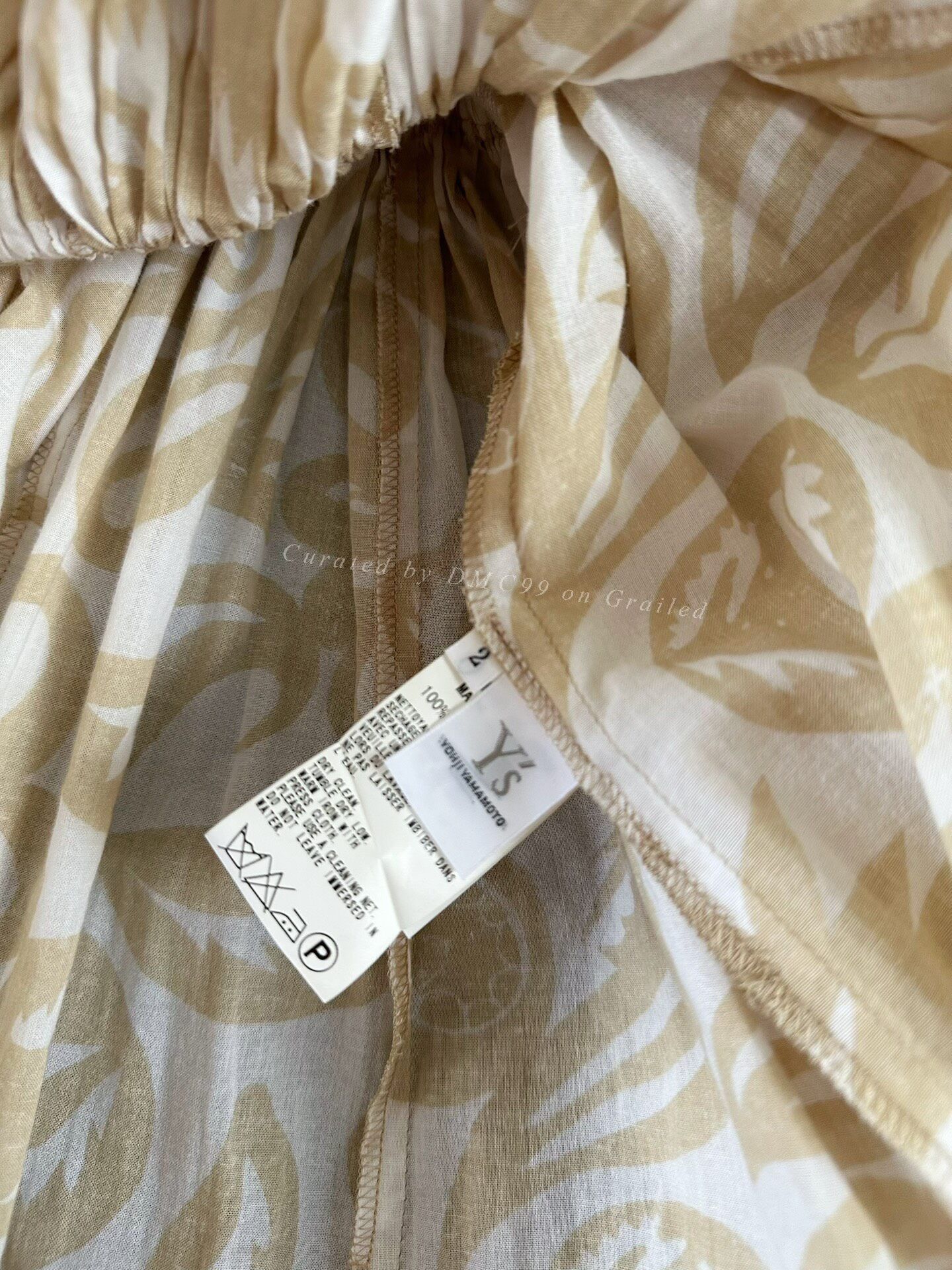 Yohji Yamamoto Yohji Yamamoto Y's Printed Skirt Size 22" - 8 Thumbnail
