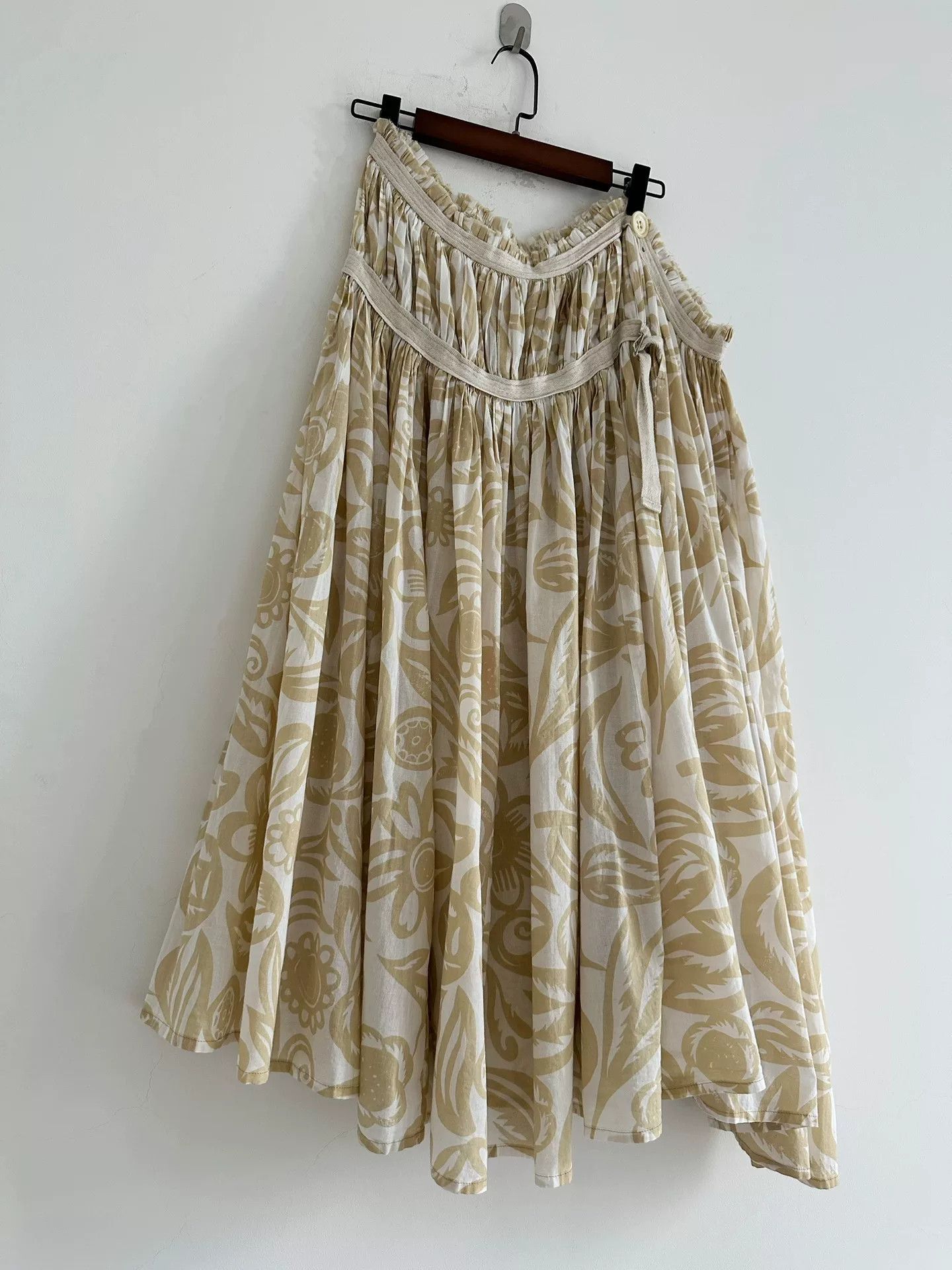Yohji Yamamoto Yohji Yamamoto Y's Printed Skirt Size 22" - 4 Thumbnail