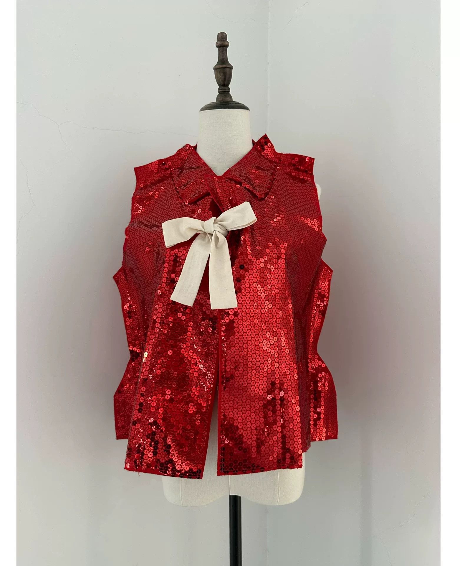 Rei Kawakubo Comme des Garçons 2012 Red Sequin Top Size S / US 4 / IT 40 - 6 Thumbnail