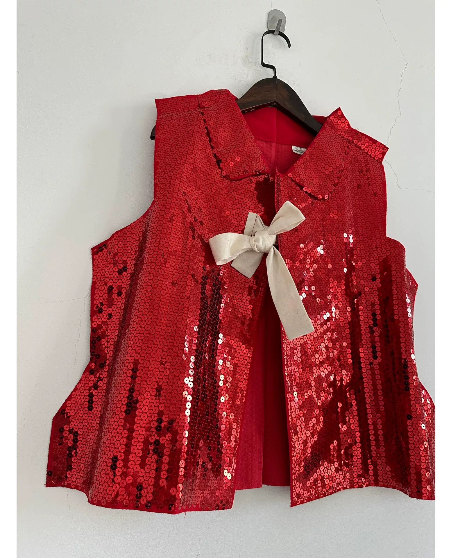 Rei Kawakubo Comme des Garçons 2012 Red Sequin Top Size S / US 4 / IT 40 - 2 Thumbnail