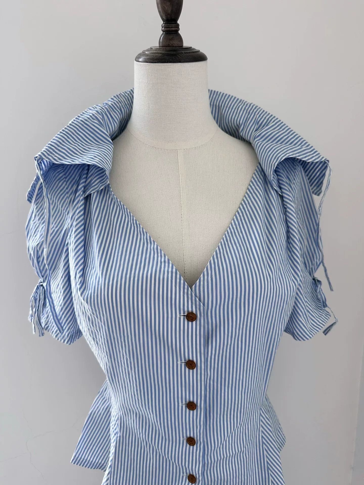 Vivienne Westwood Vivienne Westwood Red Label Vintage Blue Stripe Shirt Size M / US 6-8 / IT 42-44 - 7 Thumbnail