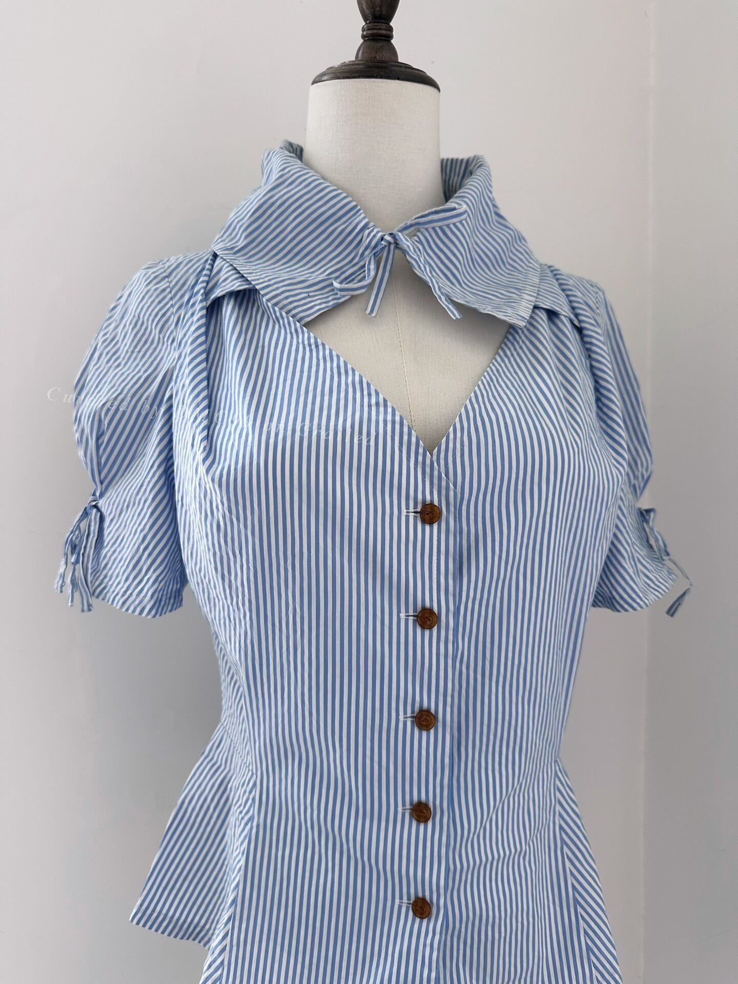 Vivienne Westwood Vivienne Westwood Red Label Vintage Blue Stripe Shirt Size M / US 6-8 / IT 42-44 - 6 Thumbnail