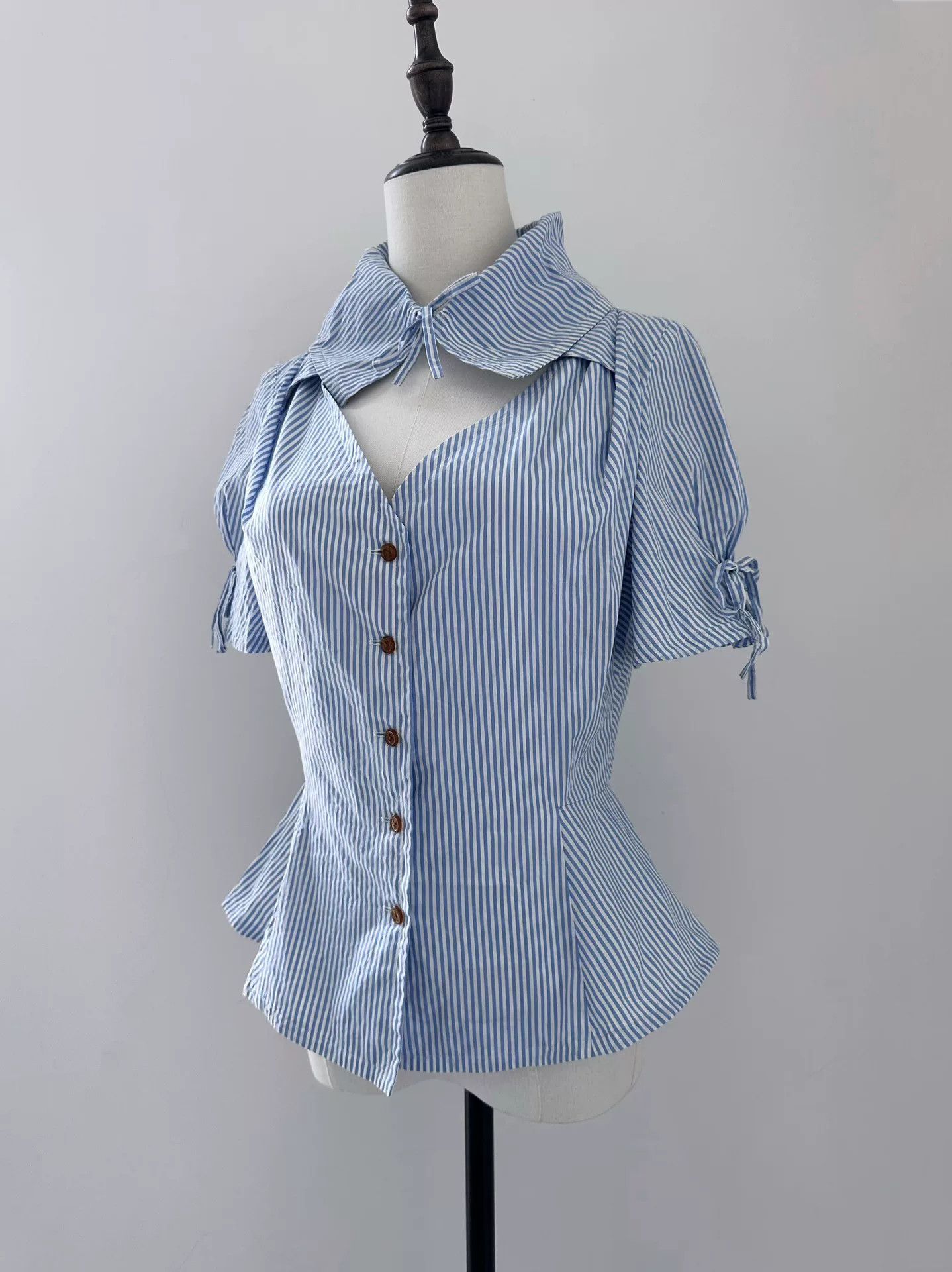 Vivienne Westwood Vivienne Westwood Red Label Vintage Blue Stripe Shirt Size M / US 6-8 / IT 42-44 - 2 Thumbnail