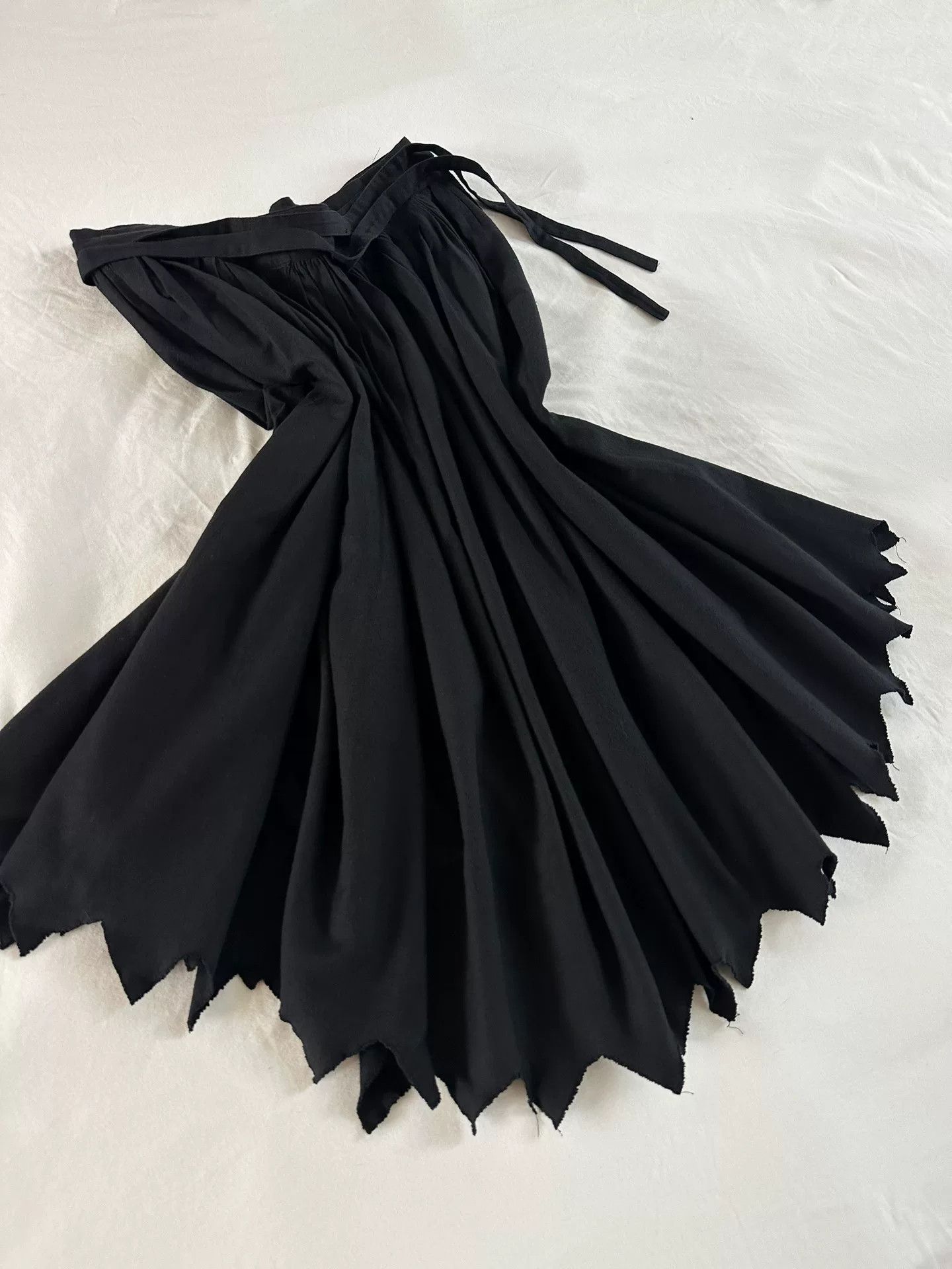 Rei Kawakubo Comme des Garçons 80s One-Piece Apron Skirt Size 38" / US 16 / IT 52 - 2 Thumbnail