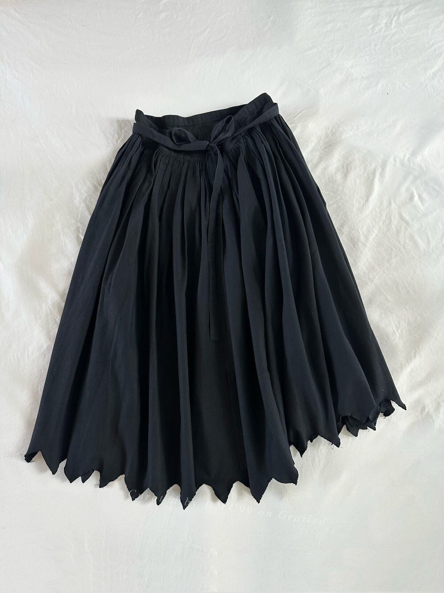 Rei Kawakubo Comme des Garçons 80s One-Piece Apron Skirt Size 38" / US 16 / IT 52 - 4 Thumbnail