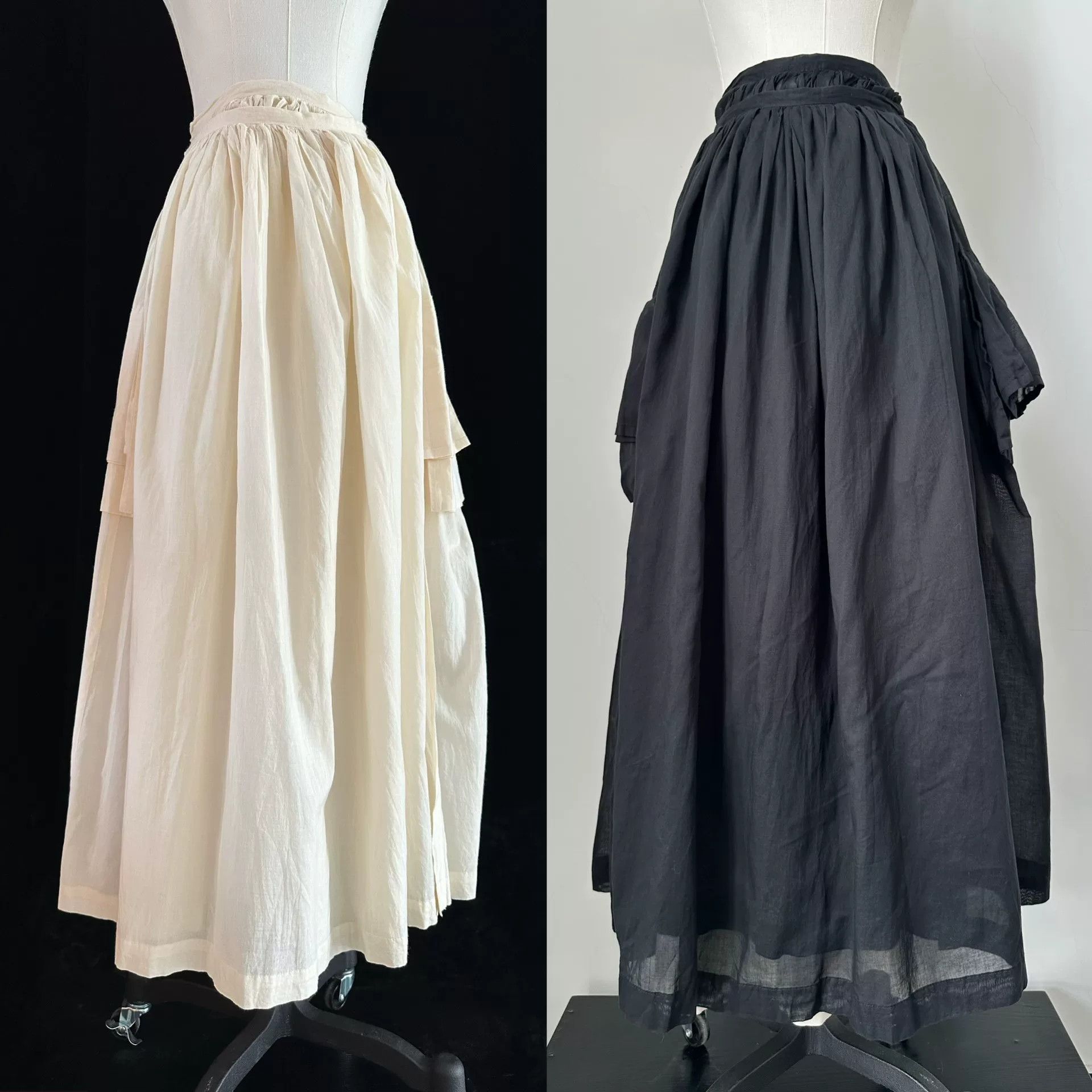 Rei Kawakubo Comme des Garçons 1999 Cotton Apron Skirt Size 38" / US 16 / IT 52 - 2 Thumbnail