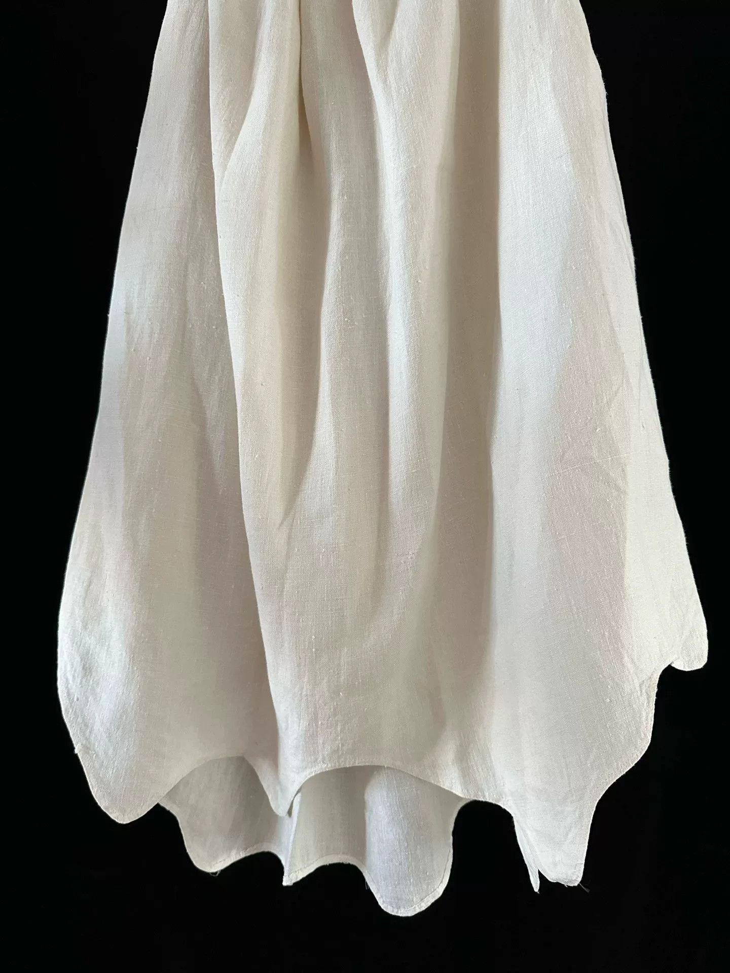 Yohji Yamamoto Y's 1980s Linen Petal Hem Skirt Size 32" / US 10 / IT 46 - 5 Thumbnail