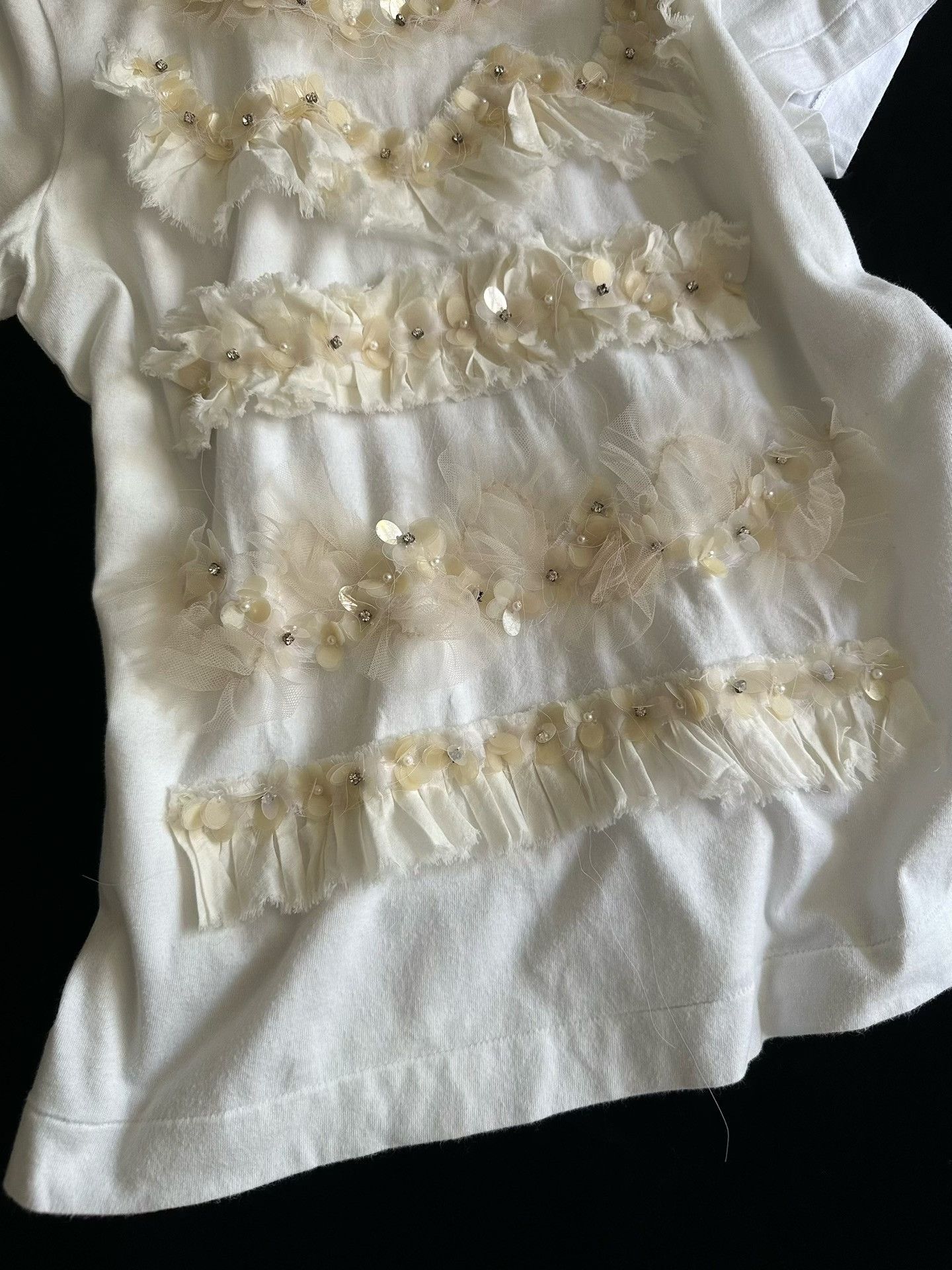 Comme des Garcons Comme des Garçons Tricot Beaded Lace Tee Size M / US 6-8 / IT 42-44 - 8 Thumbnail