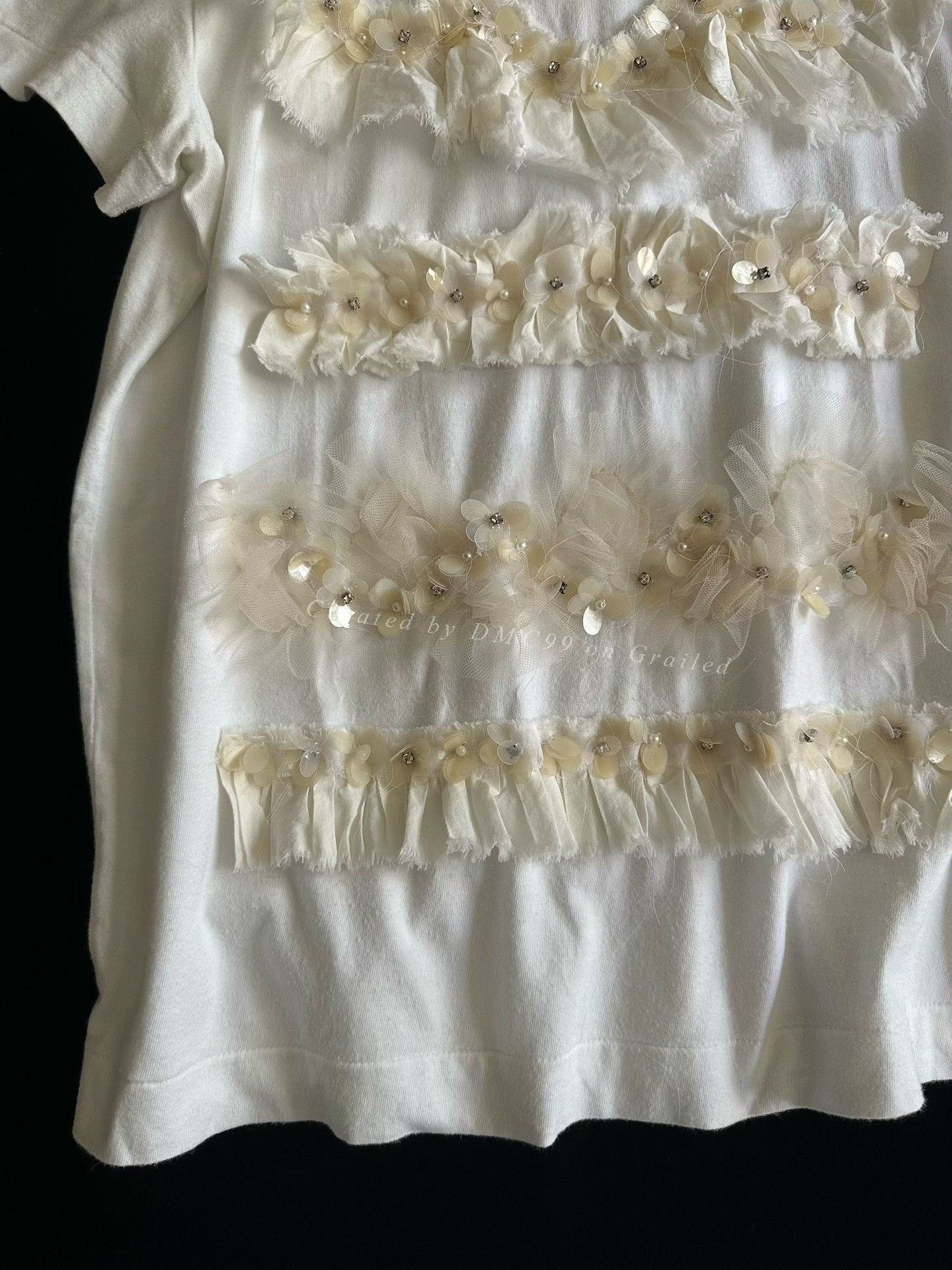 Comme des Garcons Comme des Garçons Tricot Beaded Lace Tee Size M / US 6-8 / IT 42-44 - 2 Thumbnail