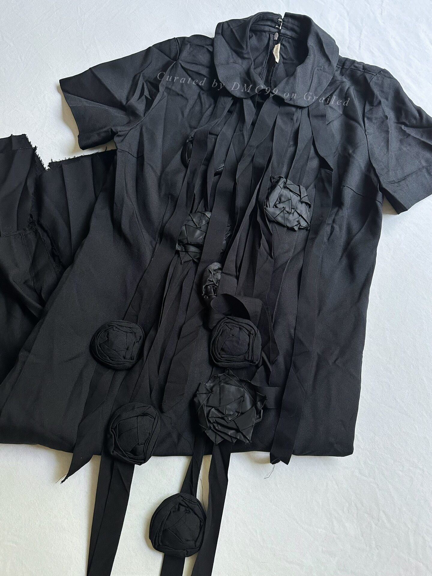 Rei Kawakubo Comme des Garçons Torn Rose Dress Size M / US 6-8 / IT 42-44 - 7 Thumbnail