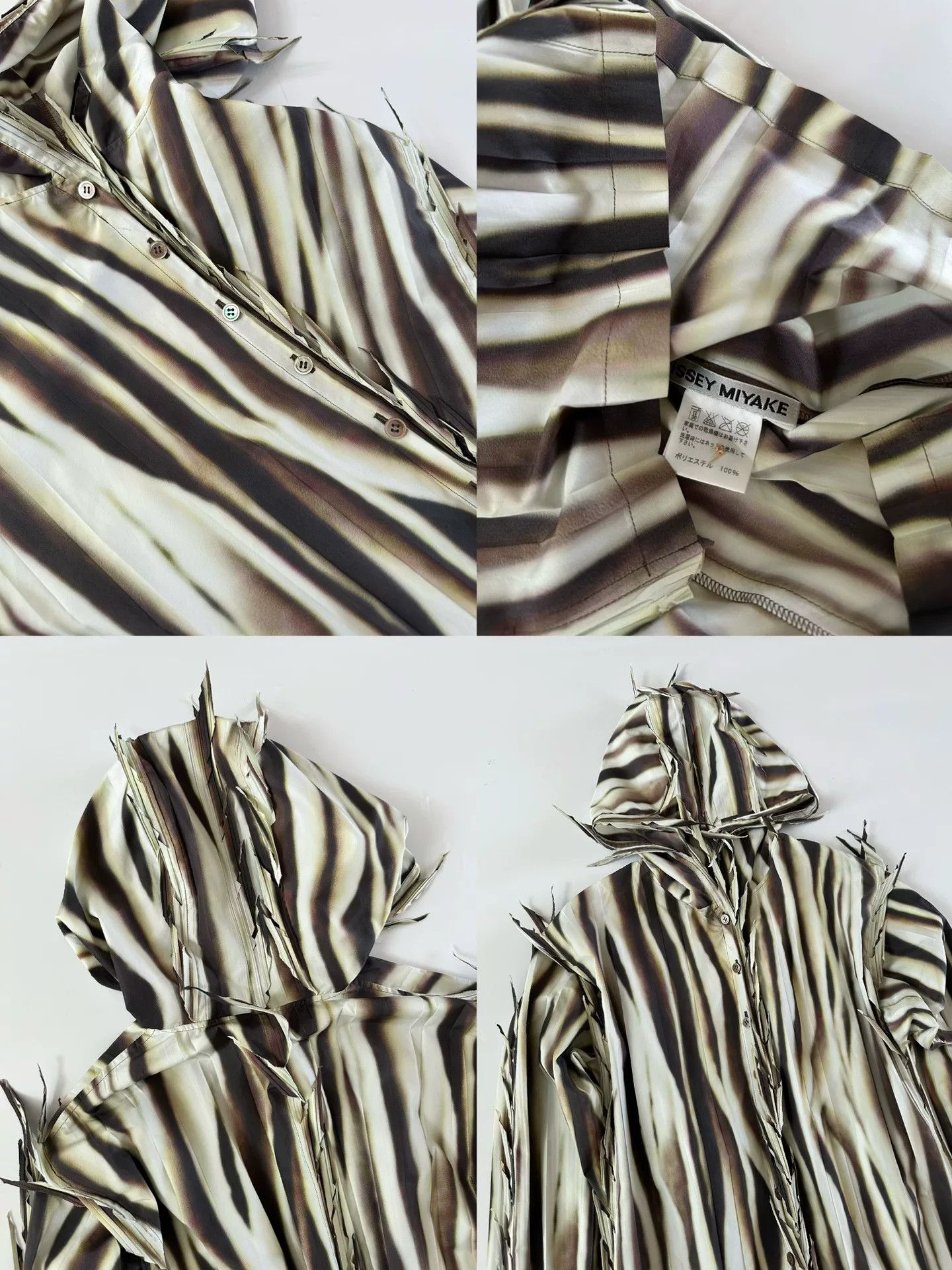 Issey Miyake Issey Miyake 2007 Runway Thorn Hooded Shirt Size L / US 10 / IT 46 - 8 Thumbnail