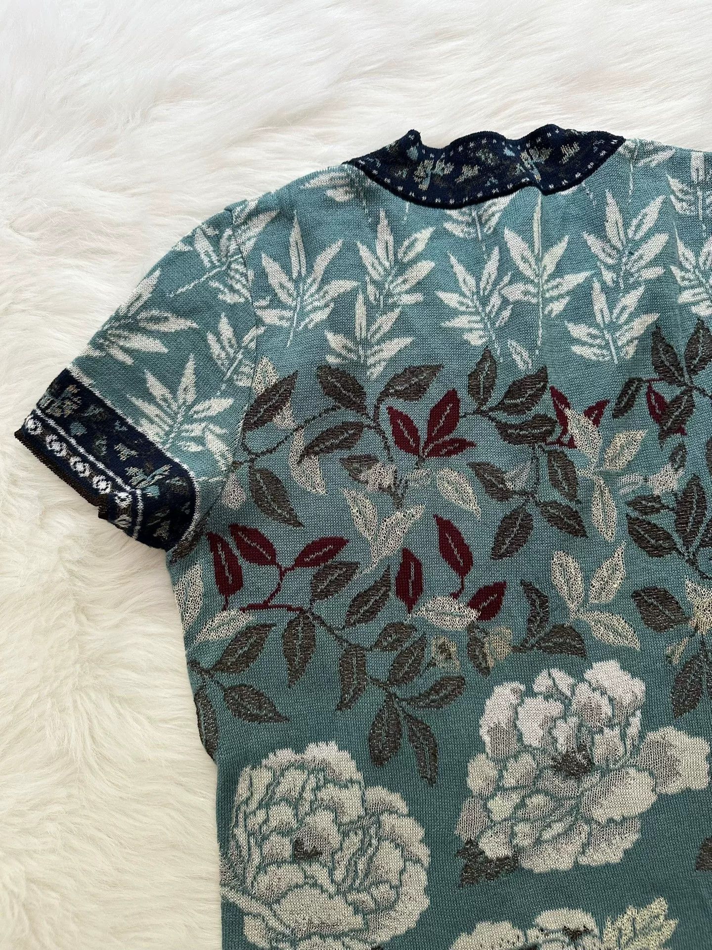 Kenzo Kenzo 1987 Rose Knit Short-Sleeve Size M / US 6-8 / IT 42-44 - 4 Thumbnail