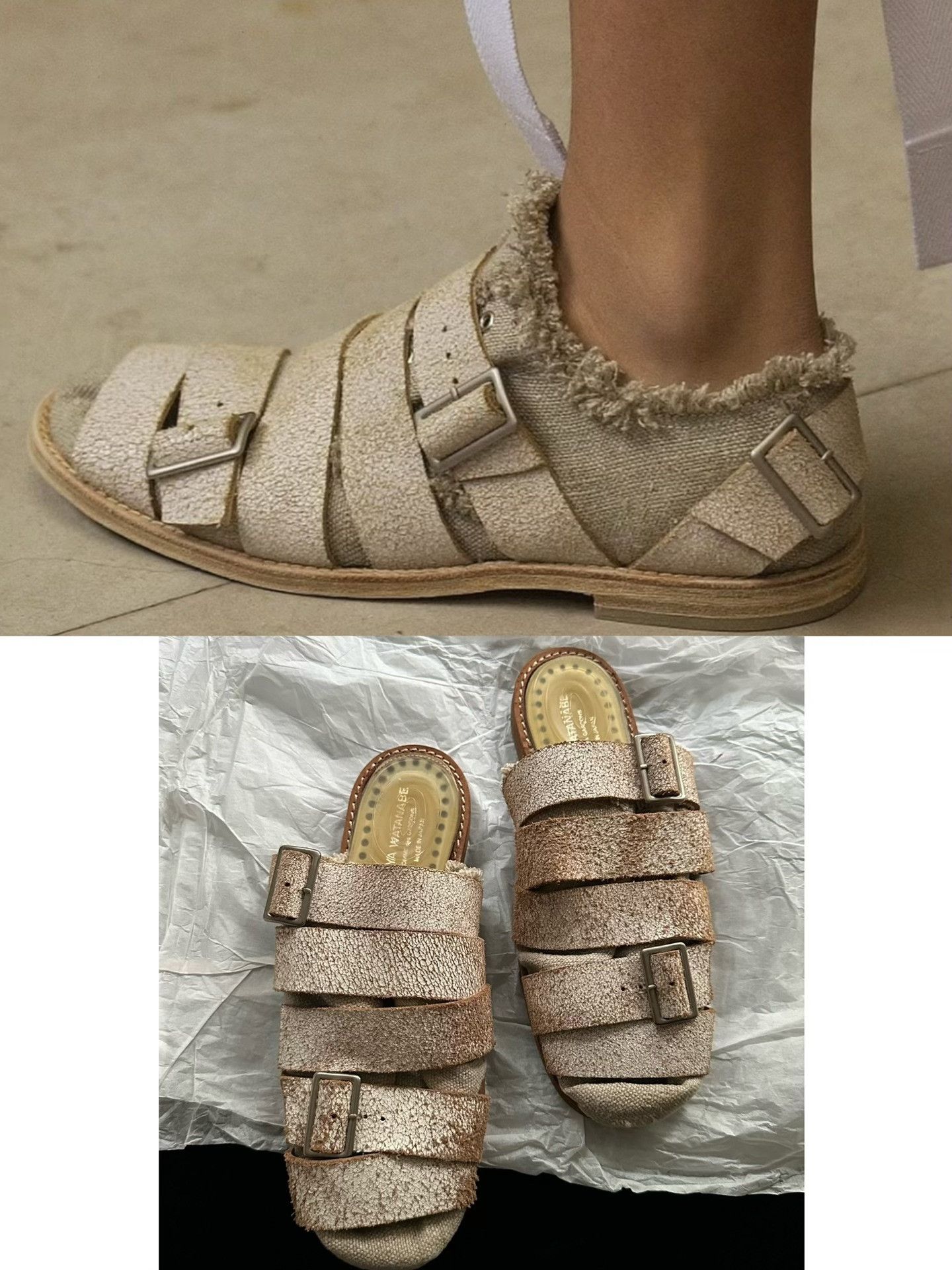 Junya Watanabe Junya Watanabe 2003 Runway Leather Mules Size US 6 / IT 36 - 9 Thumbnail