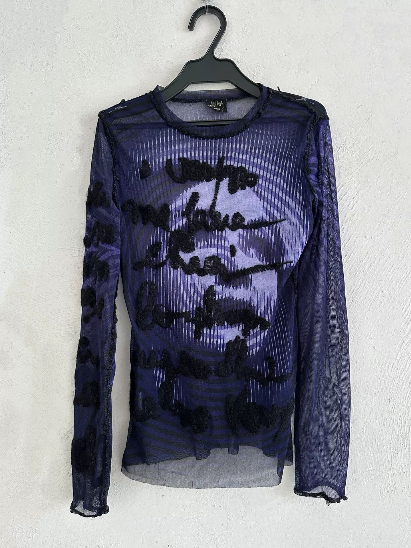 Jean Paul Gaultier Jean Paul Gaultier Vintage Letter Mesh Top Size S / US 4 / IT 40 - 8 Thumbnail