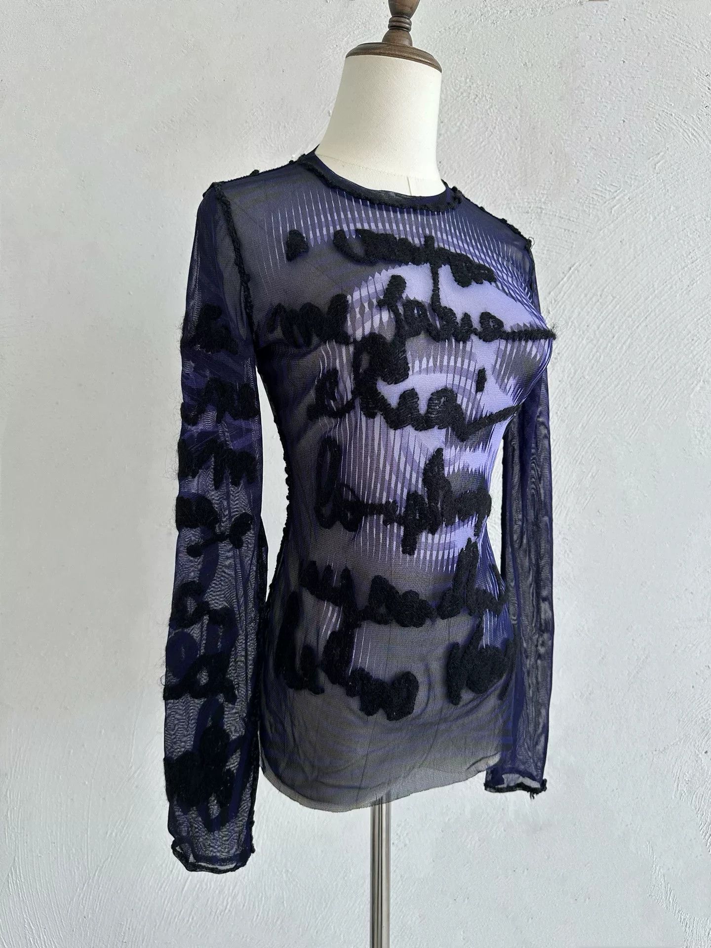 Jean Paul Gaultier Jean Paul Gaultier Vintage Letter Mesh Top Size S / US 4 / IT 40 - 3 Thumbnail