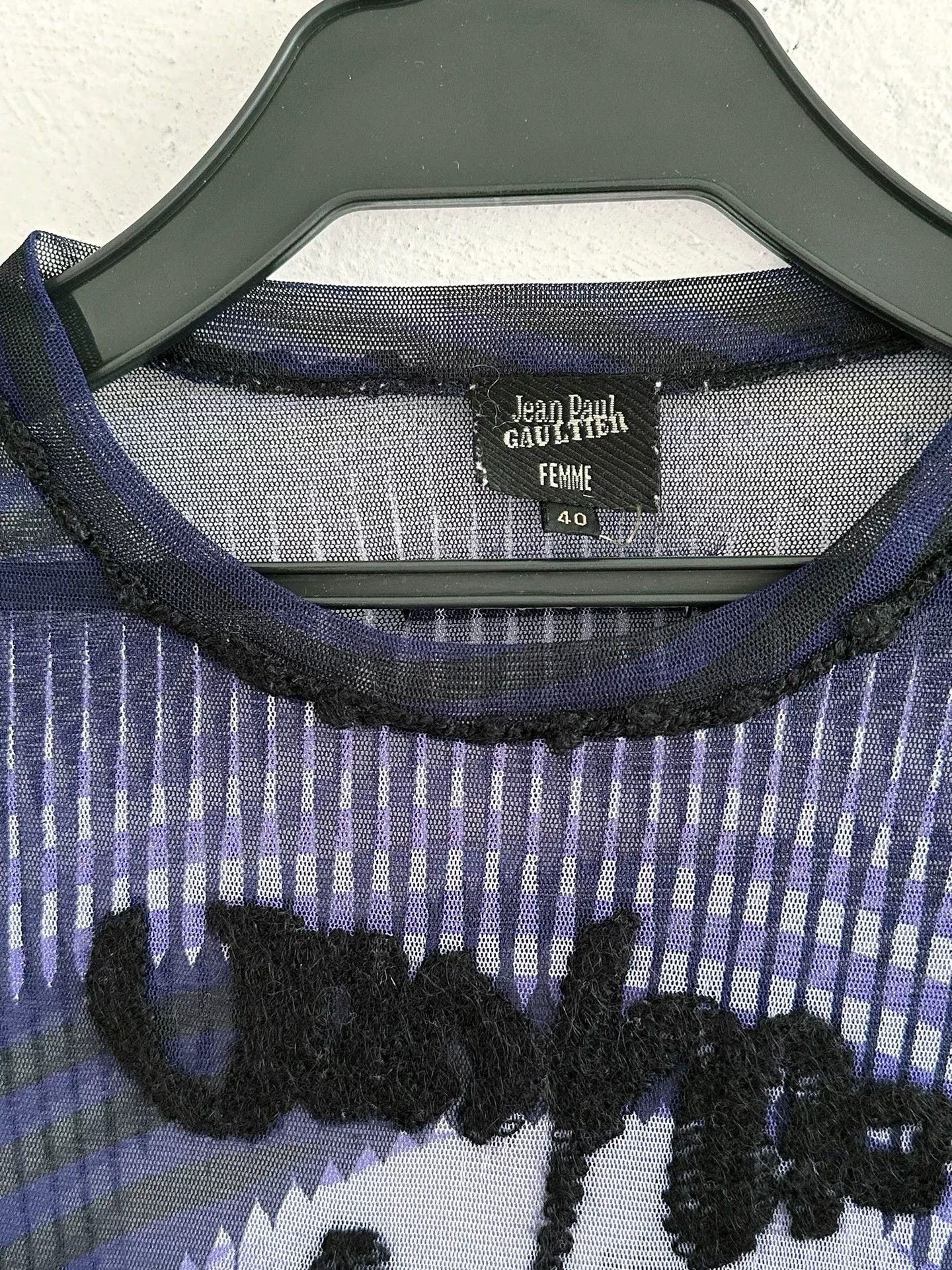 Jean Paul Gaultier Jean Paul Gaultier Vintage Letter Mesh Top Size S / US 4 / IT 40 - 7 Thumbnail