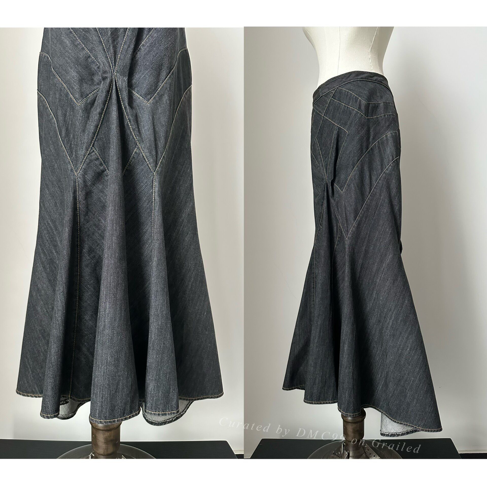 Junya Watanabe Junya Watanabe AD2008 Denim Flared Skirt Size 34" / US 12 / IT 48 - 7 Thumbnail