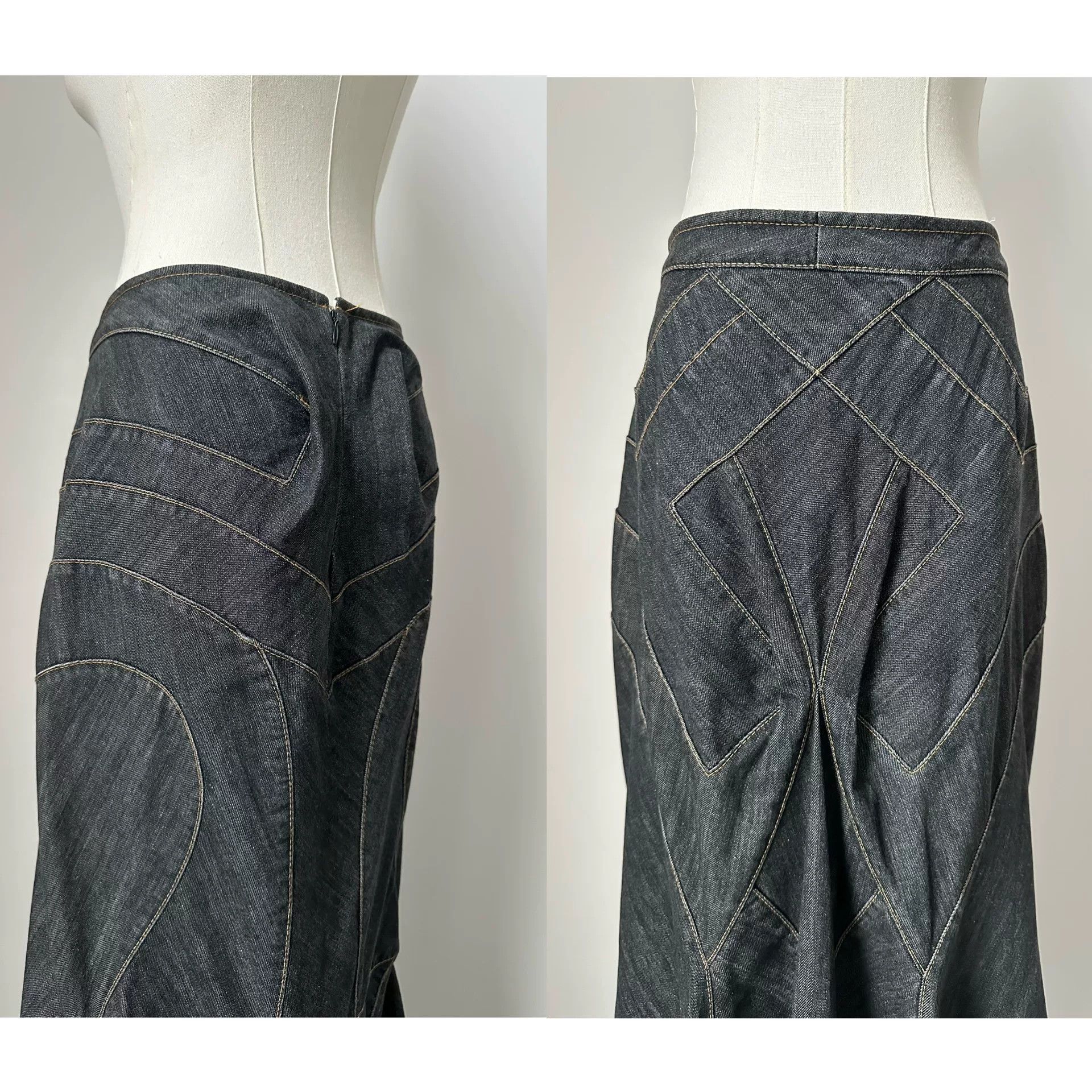 Junya Watanabe Junya Watanabe AD2008 Denim Flared Skirt Size 34" / US 12 / IT 48 - 8 Thumbnail