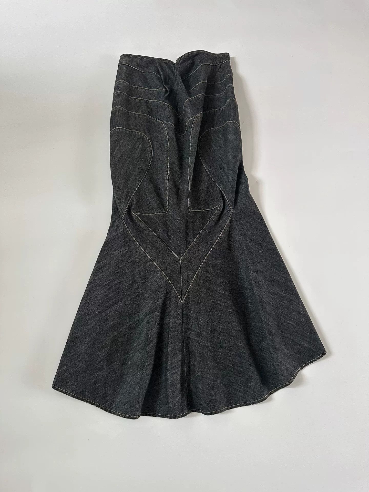Junya Watanabe Junya Watanabe AD2008 Denim Flared Skirt Size 34" / US 12 / IT 48 - 2 Thumbnail