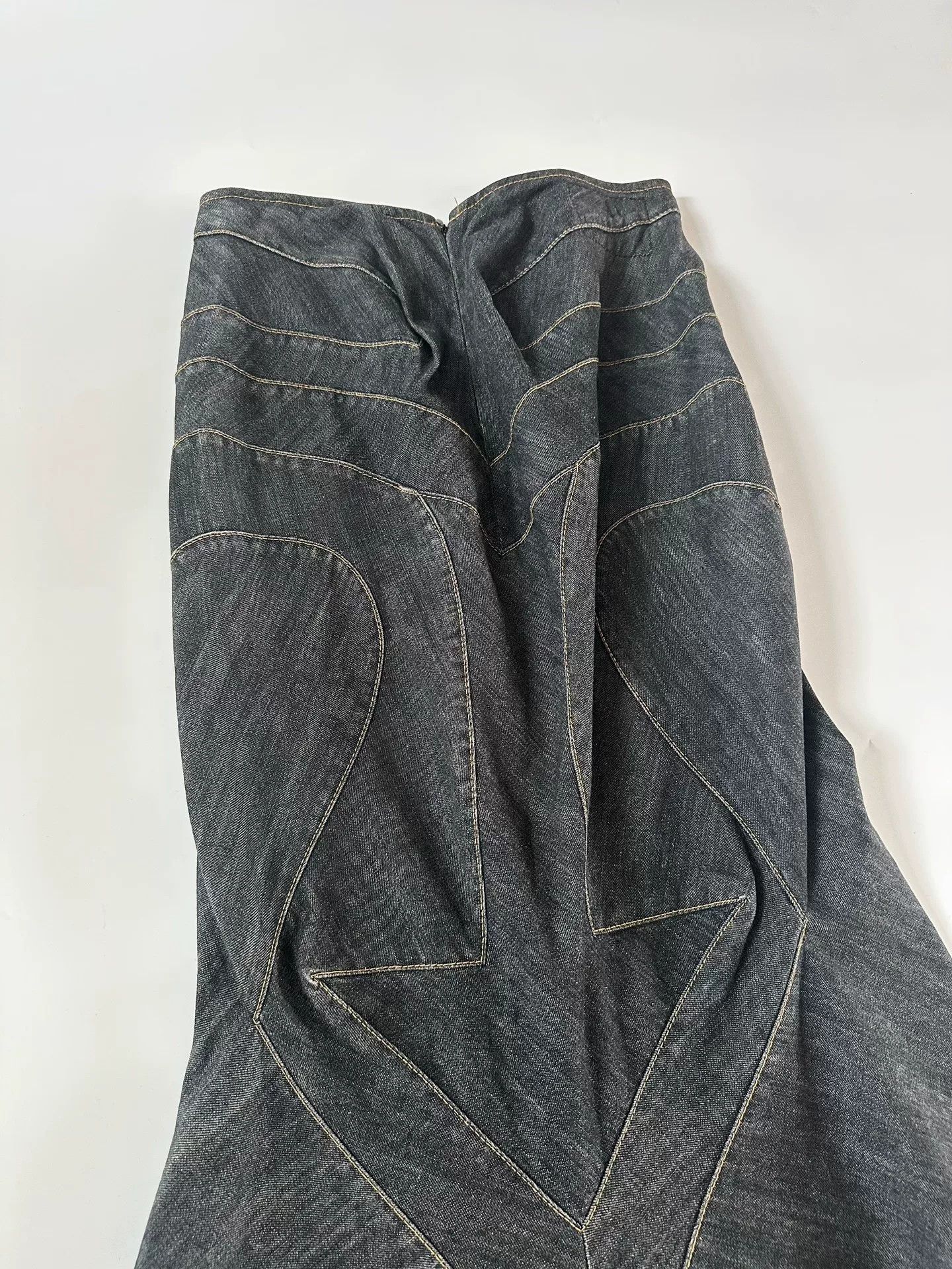 Junya Watanabe Junya Watanabe AD2008 Denim Flared Skirt Size 34" / US 12 / IT 48 - 4 Thumbnail