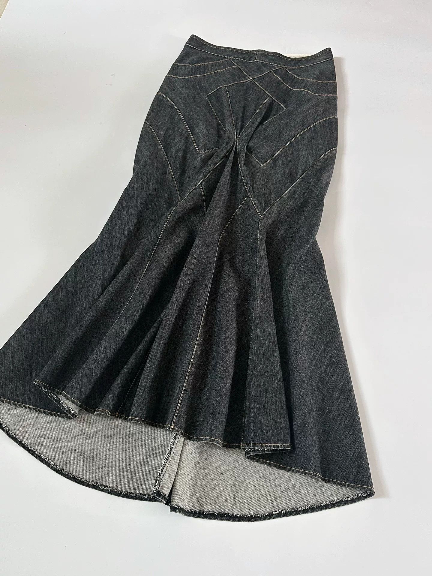 Junya Watanabe Junya Watanabe AD2008 Denim Flared Skirt Size 34" / US 12 / IT 48 - 3 Thumbnail