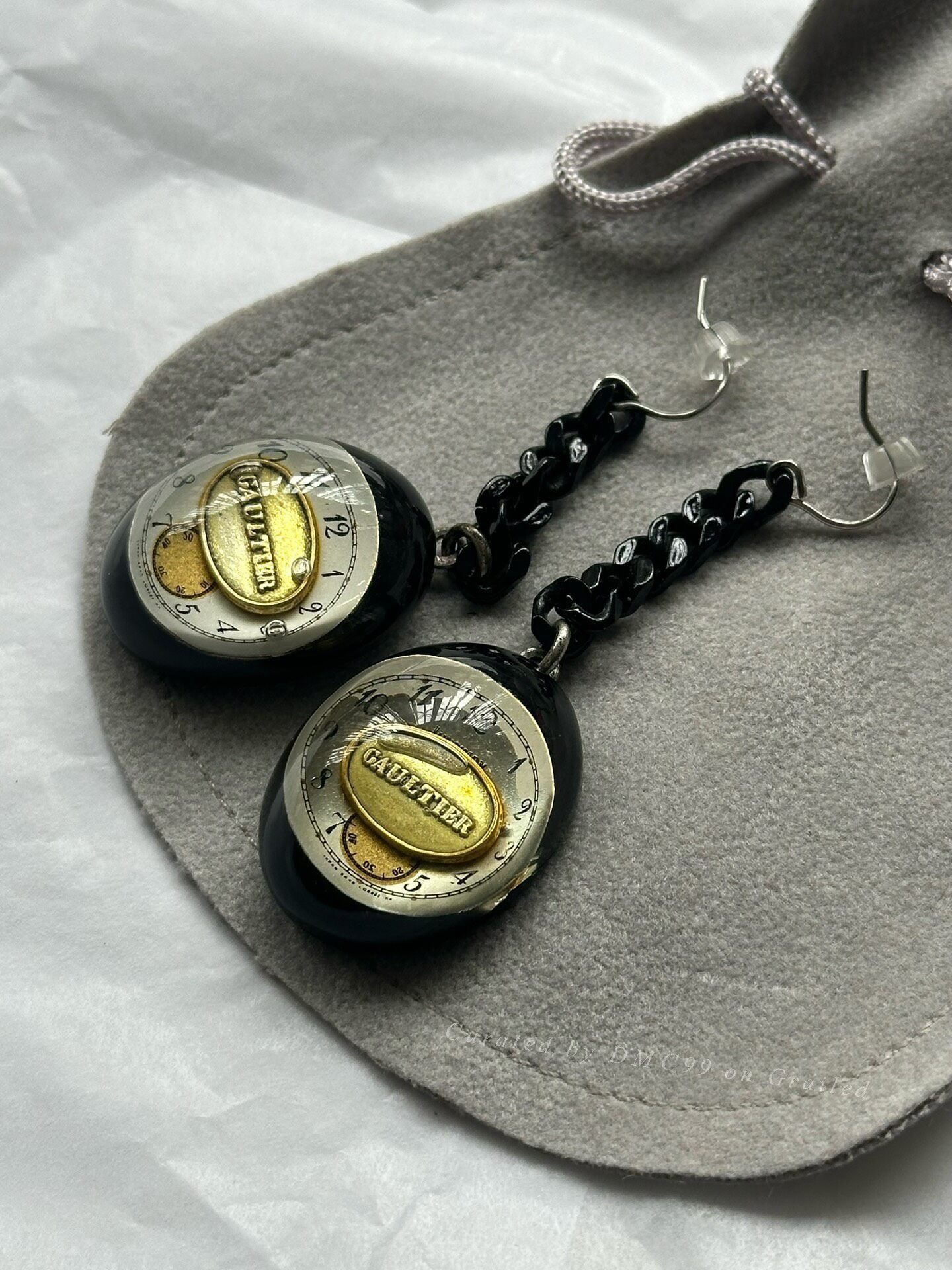 Jean Paul Gaultier Jean Paul Gaultier Vintage Clock Hand Earrings Size ONE SIZE - 4 Thumbnail
