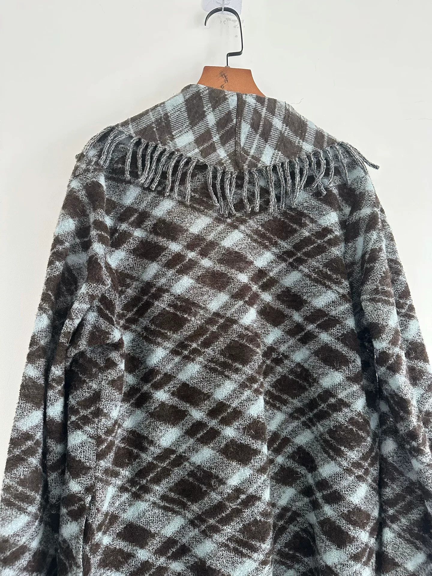 Issey Miyake Issey Miyake Haat Plaid Fringe Collar Coat Size M / US 6-8 / IT 42-44 - 4 Thumbnail