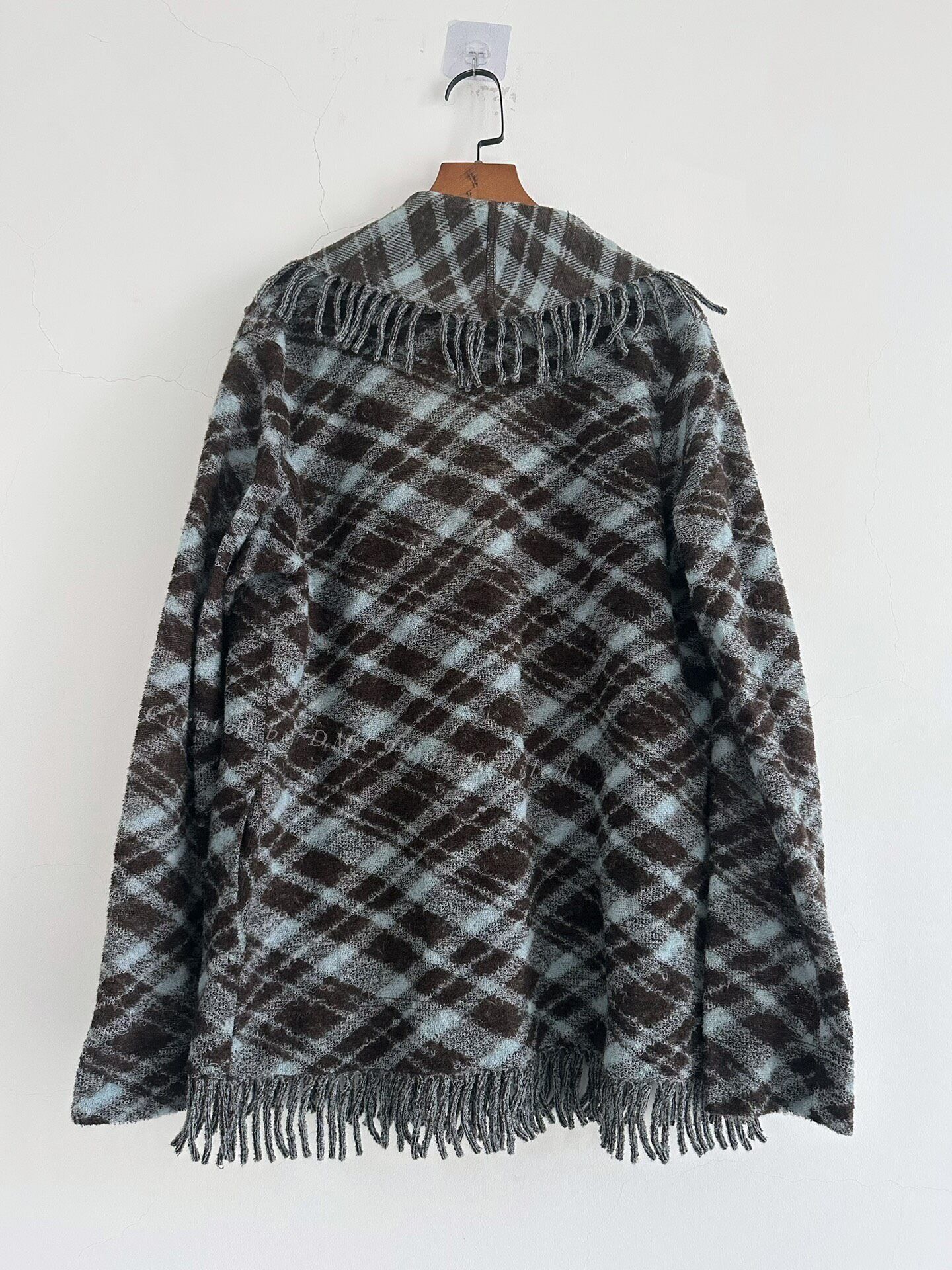 Issey Miyake Issey Miyake Haat Plaid Fringe Collar Coat Size M / US 6-8 / IT 42-44 - 2 Thumbnail