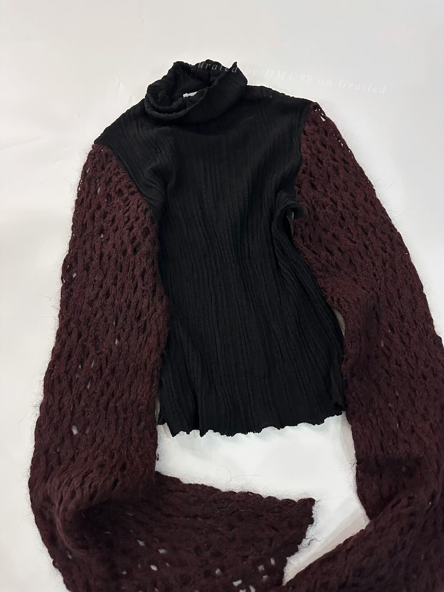 Dries Van Noten Dries Van Noten Spliced Hollow-Out Long-Sleeve Knit Size S / US 4 / IT 40 - 2 Thumbnail