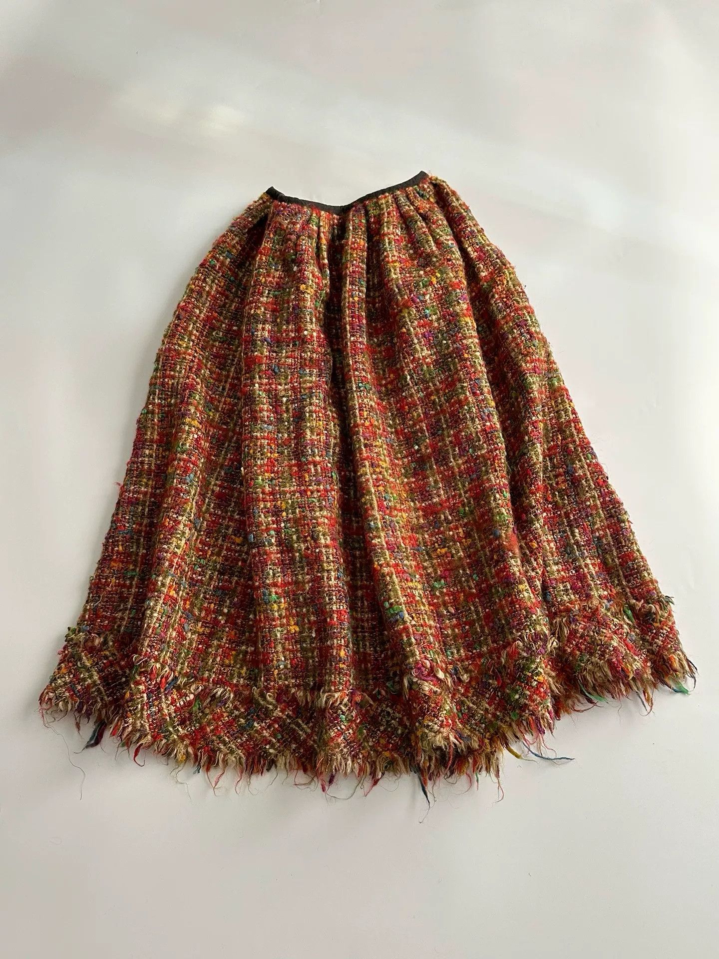 Junya Watanabe Junya Watanabe 2000 Tweed Fringe Skirt Size 33" - 5 Thumbnail