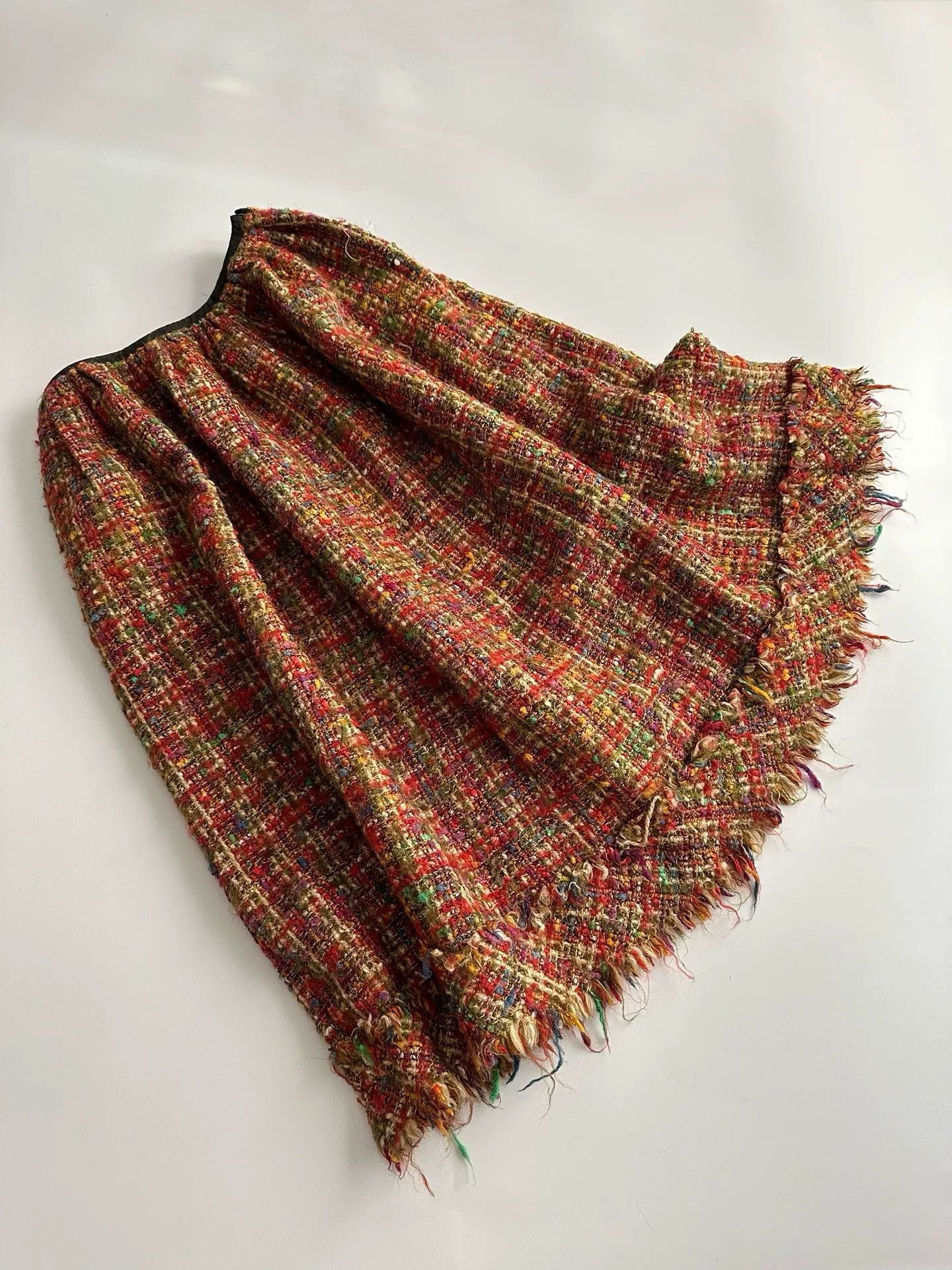 Junya Watanabe Junya Watanabe 2000 Tweed Fringe Skirt Size 33" - 3 Thumbnail