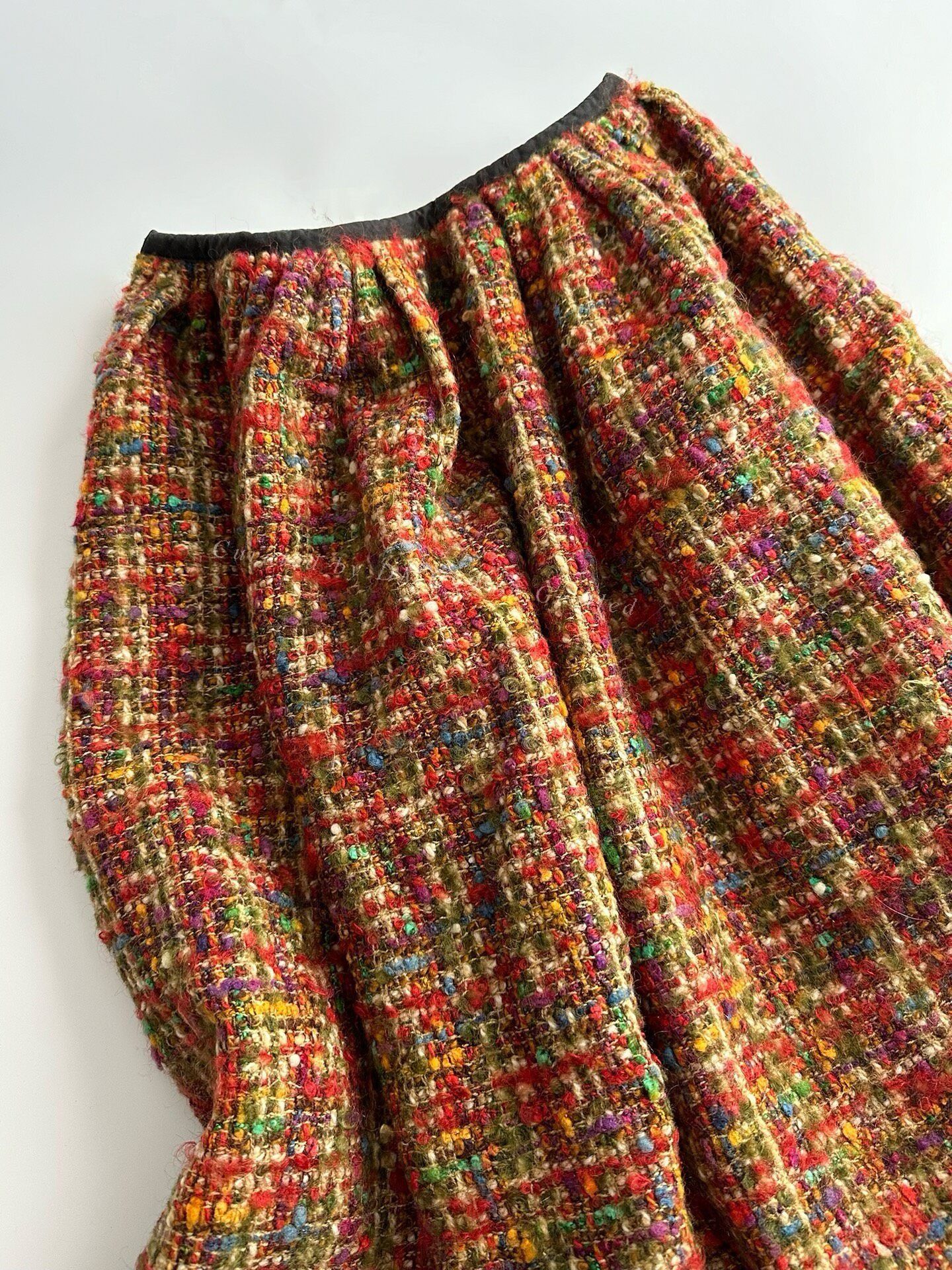 Junya Watanabe Junya Watanabe 2000 Tweed Fringe Skirt Size 33" - 6 Thumbnail