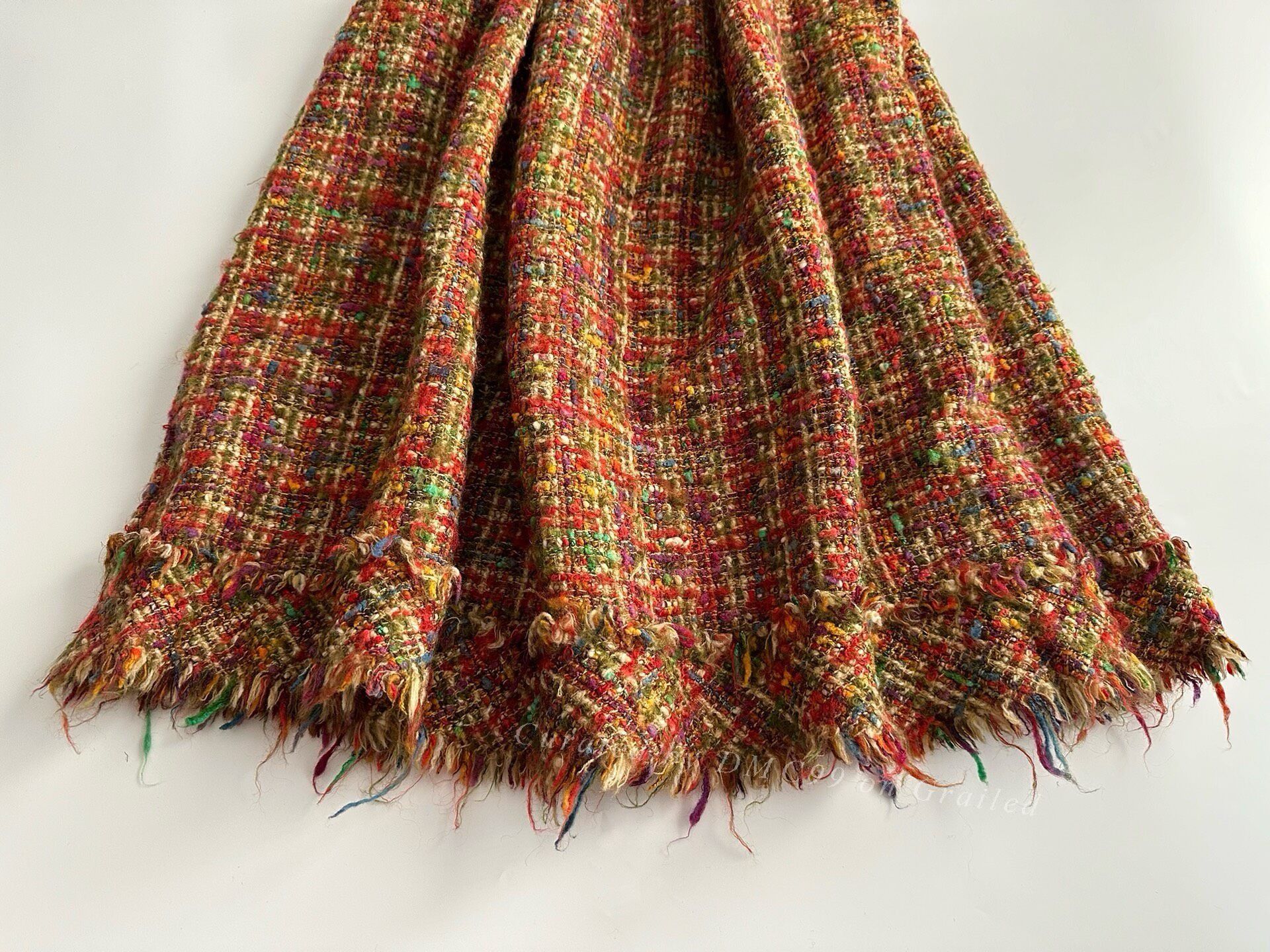 Junya Watanabe Junya Watanabe 2000 Tweed Fringe Skirt Size 33" - 4 Thumbnail