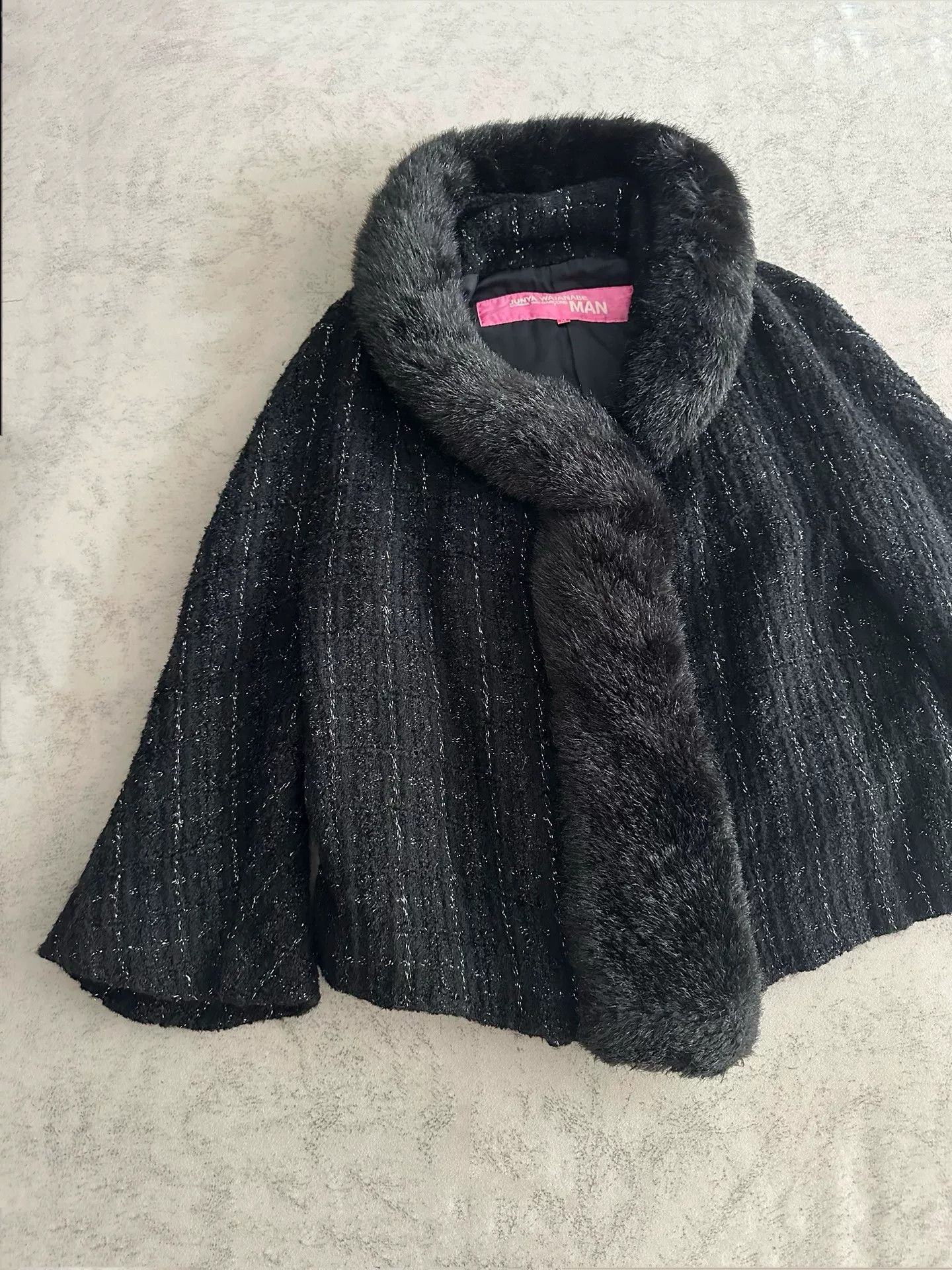 Junya Watanabe Junya Watanabe Tweed Coat with Fur Collar Size M / US 6-8 / IT 42-44 - 3 Thumbnail