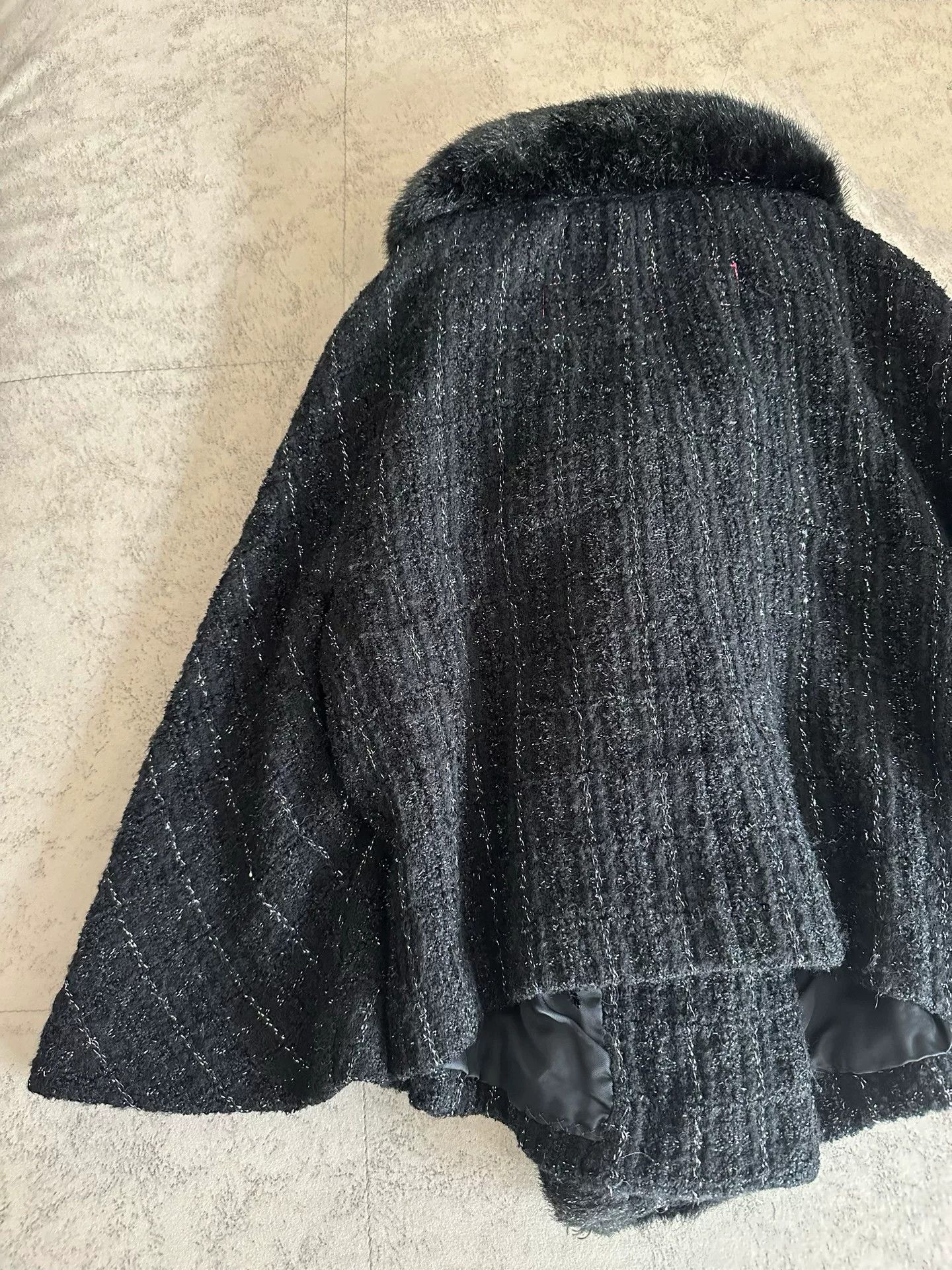Junya Watanabe Junya Watanabe Tweed Coat with Fur Collar Size M / US 6-8 / IT 42-44 - 6 Thumbnail