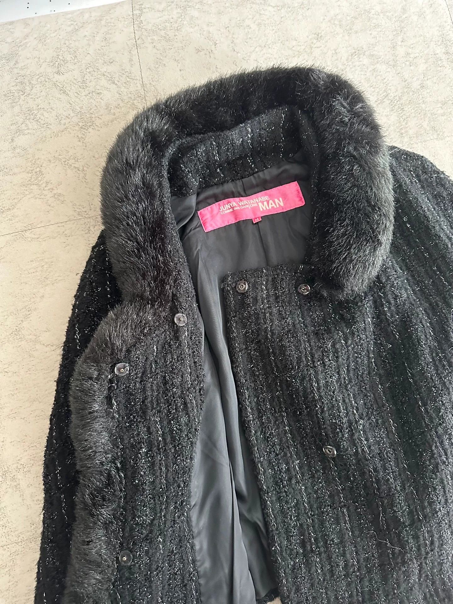 Junya Watanabe Junya Watanabe Tweed Coat with Fur Collar Size M / US 6-8 / IT 42-44 - 5 Thumbnail