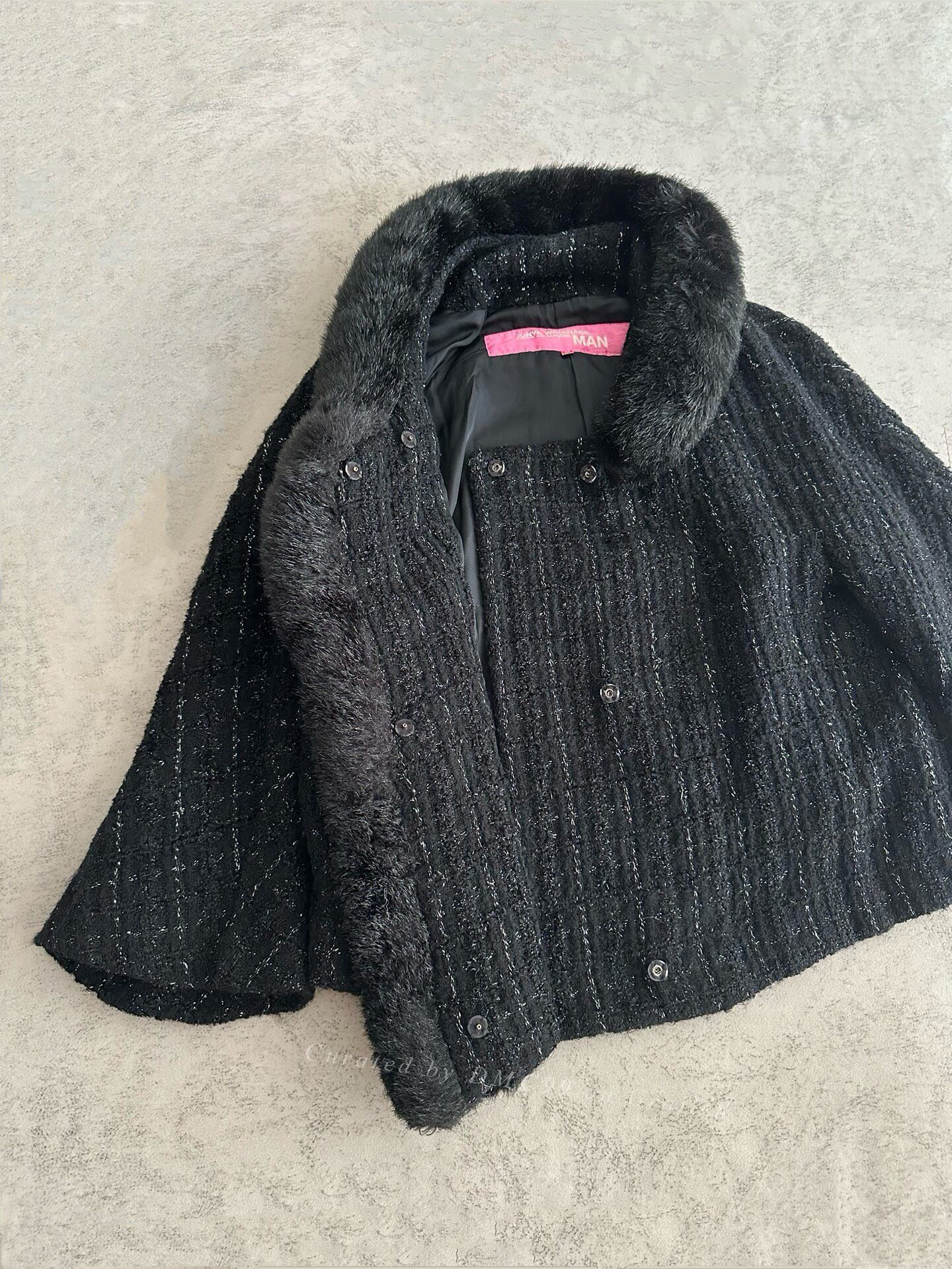 Junya Watanabe Junya Watanabe Tweed Coat with Fur Collar Size M / US 6-8 / IT 42-44 - 4 Thumbnail