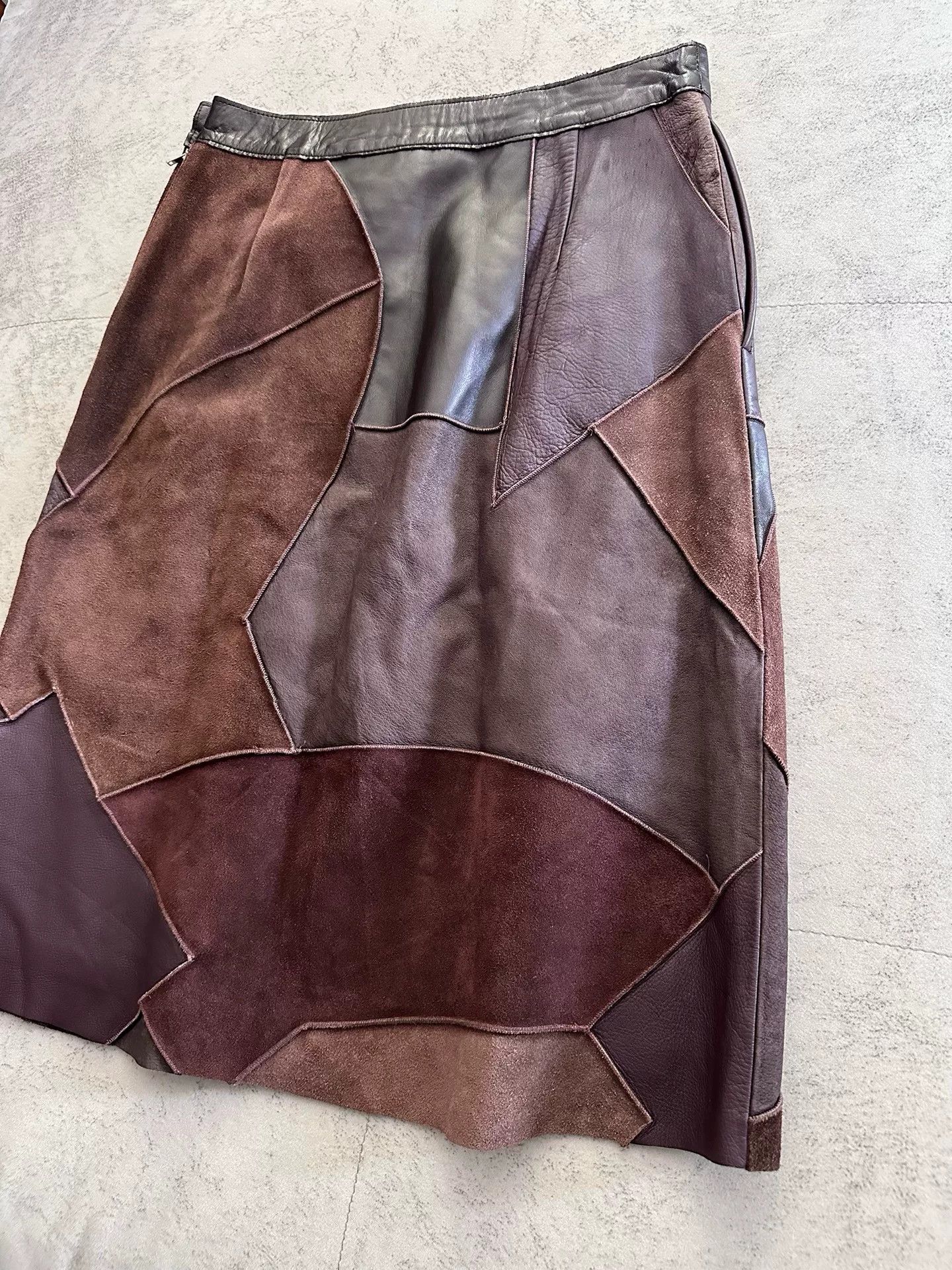 Rei Kawakubo Comme des Garçons Tricot Leather Skirt Size 36" / US 14 / IT 50 - 7 Thumbnail